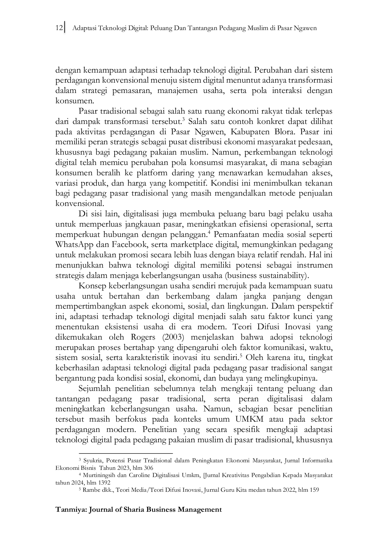 JURIS Adaptasi Teknologi Digital Peluang Dan Tantangan Pedagang Muslim Di Pasar Ngawen