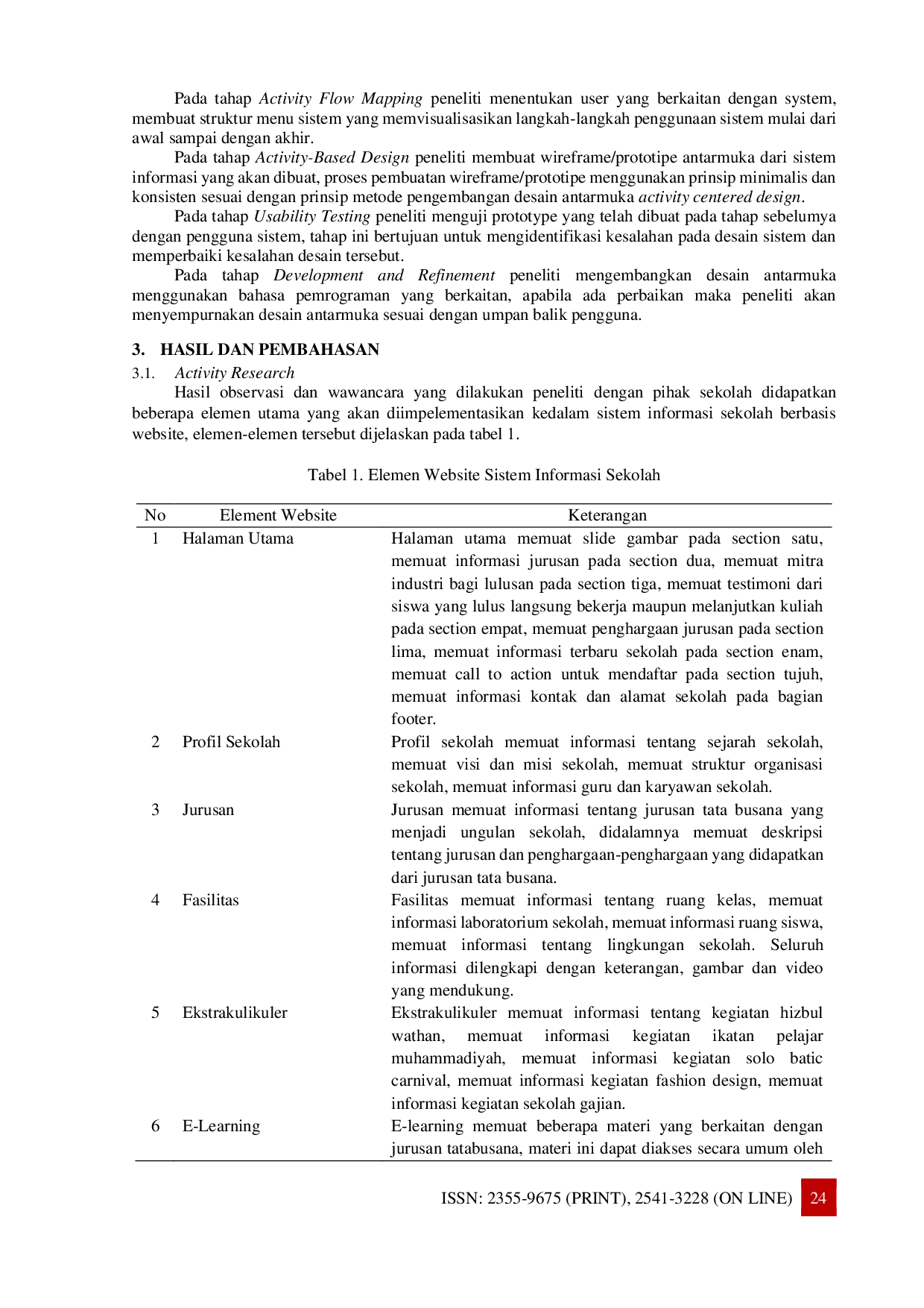 JURIS Perancangan Desain Antarmuka Sistem Informasi Sekolah Menggunakan Metode Activity Centered Design