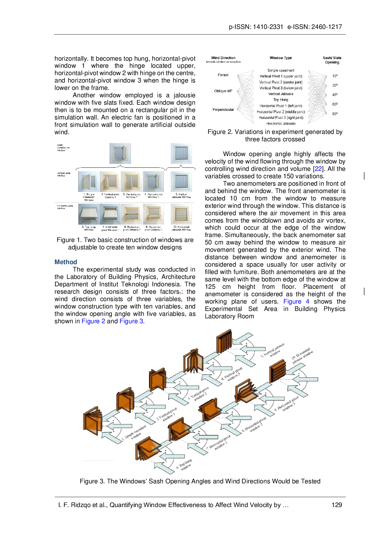 JURIS Quantifying Window Effectiveness to Affect Wind Velocity by Experimental Study