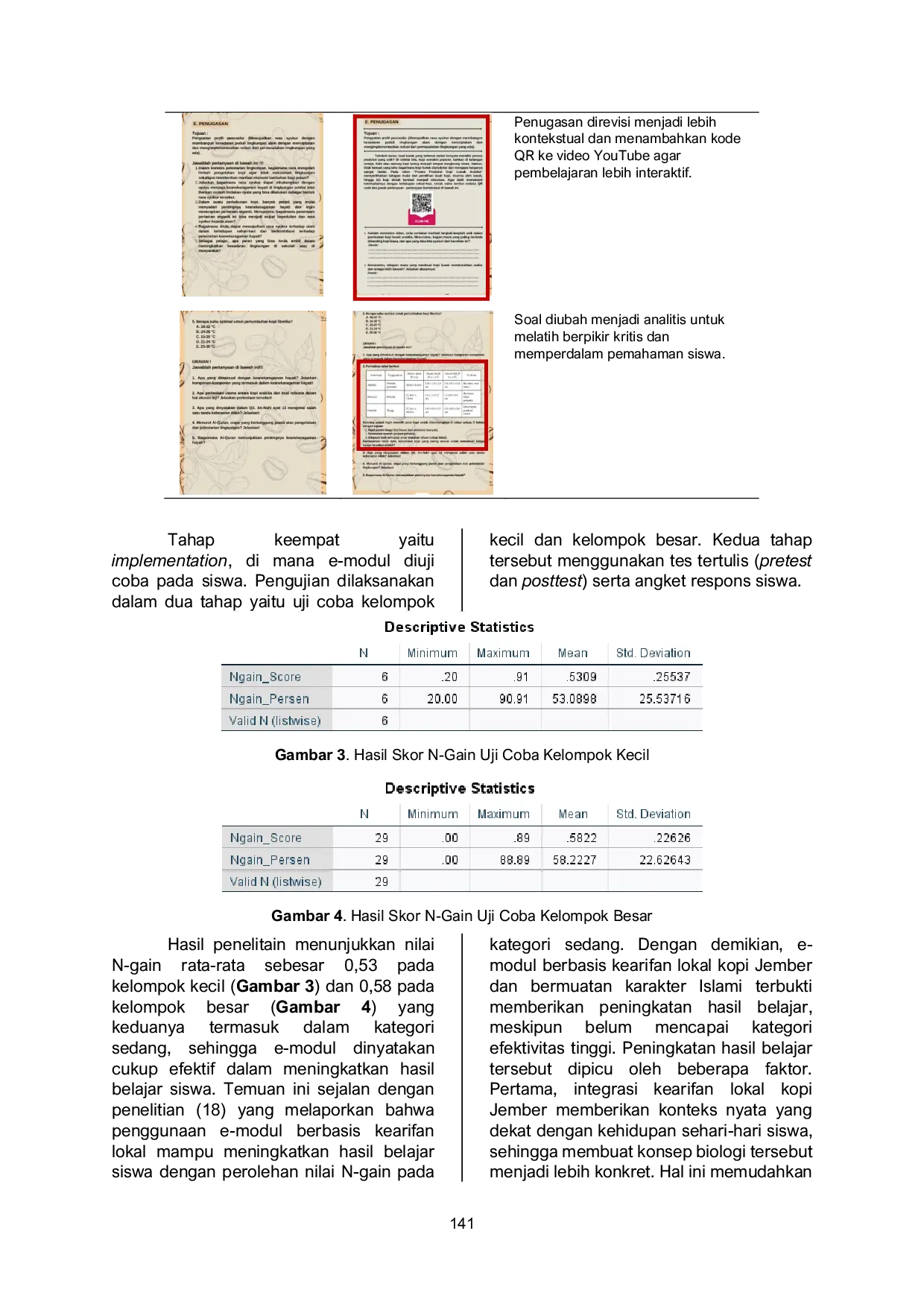 JURIS Development of a Biology E Module for Senior High School Based on Jember Coffee Local Wisdom and Islamic Character Values