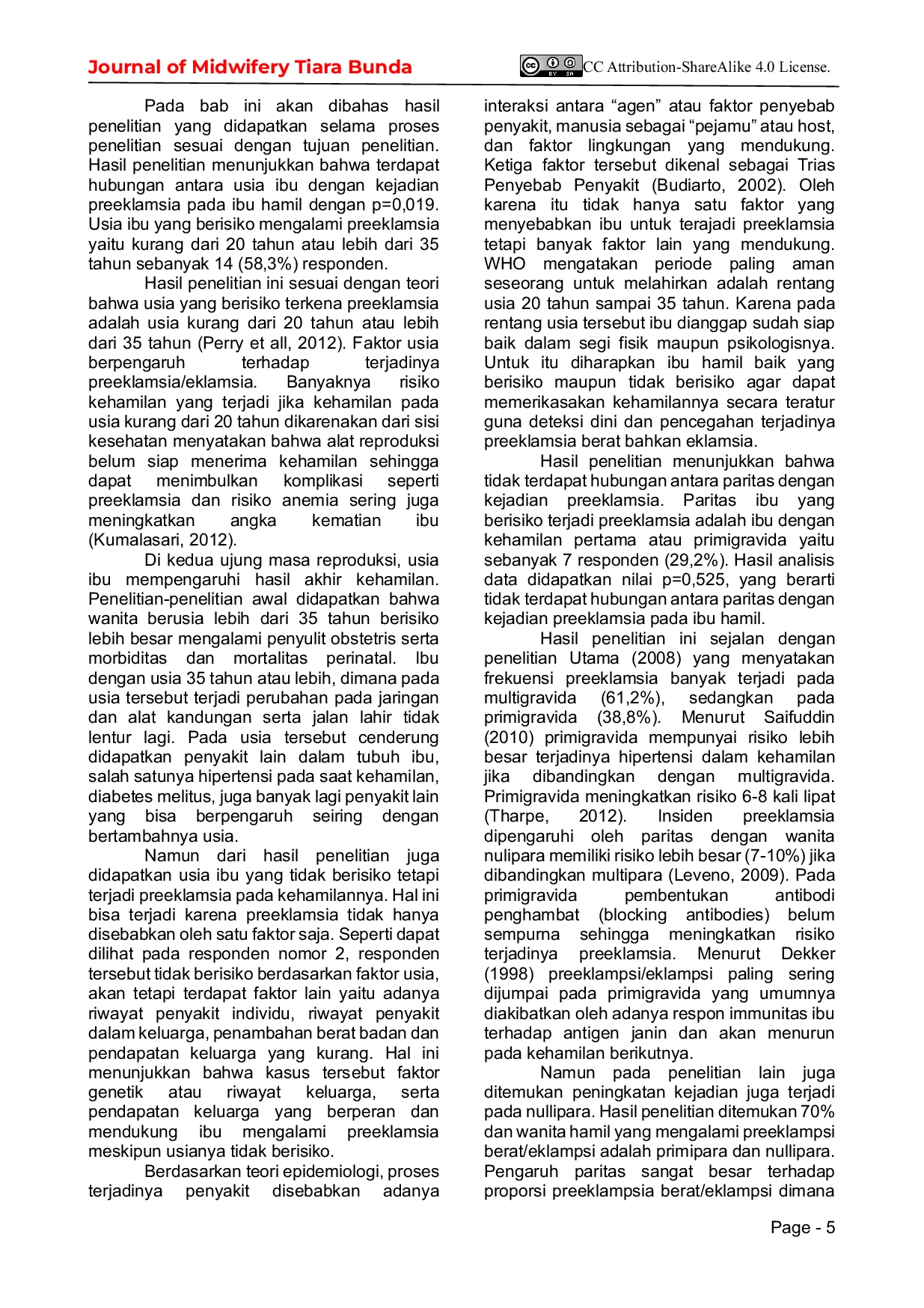 JURIS Hubungan Pengetahuan Dan Kunjungan Anc Terhadap Kejadian Preeklamsia Di Rsud Khidmat Sehat Afiat Depok Tahun 2024