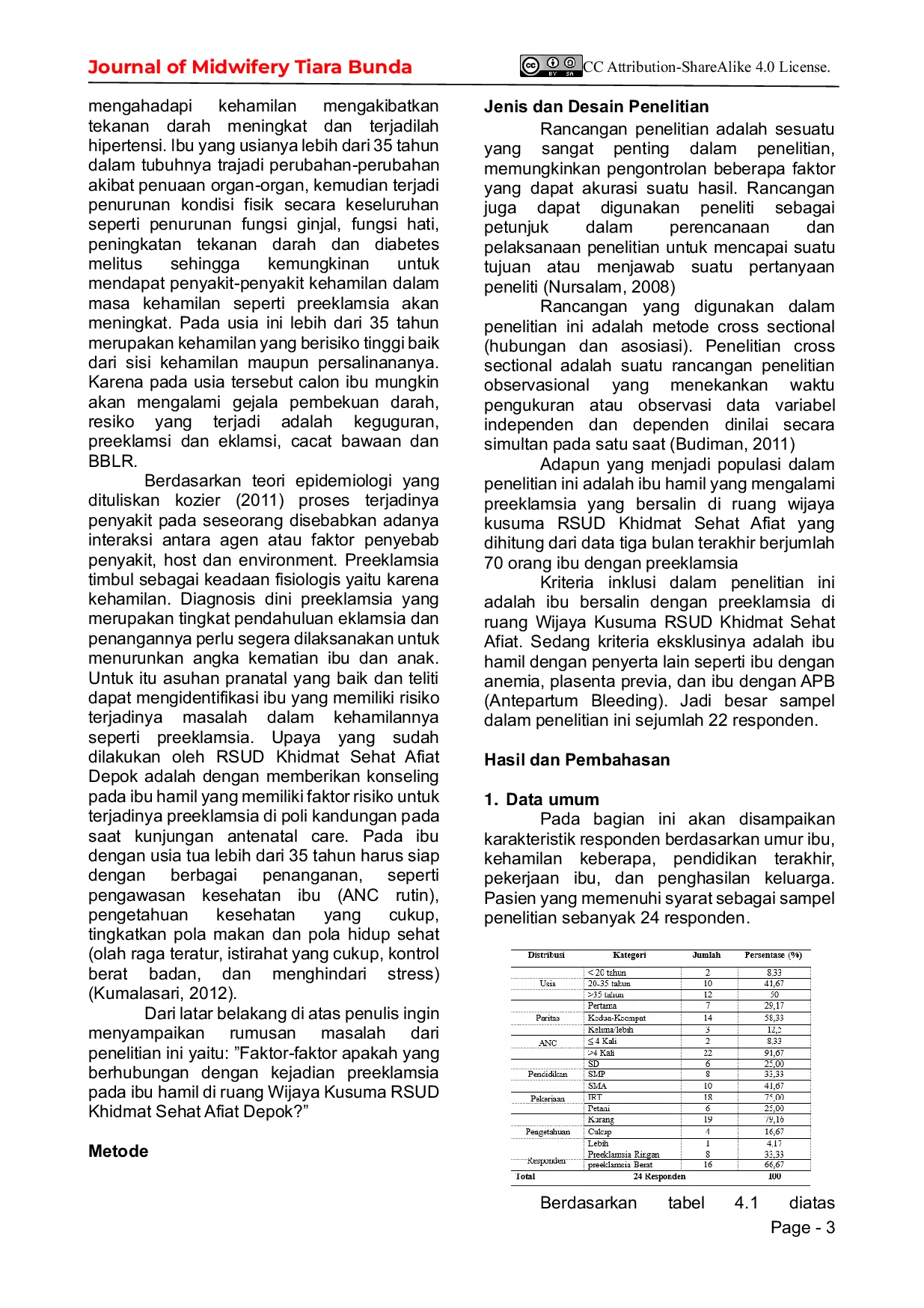 JURIS Hubungan Pengetahuan Dan Kunjungan Anc Terhadap Kejadian Preeklamsia Di Rsud Khidmat Sehat Afiat Depok Tahun 2024