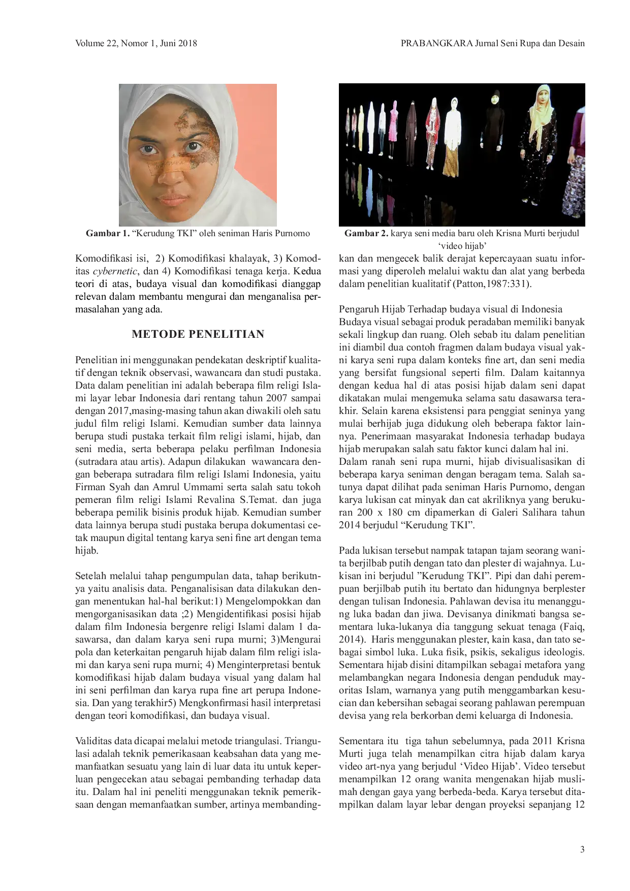 JURIS Komodifikasi Hijab dalam Budaya Visual di Indonesia