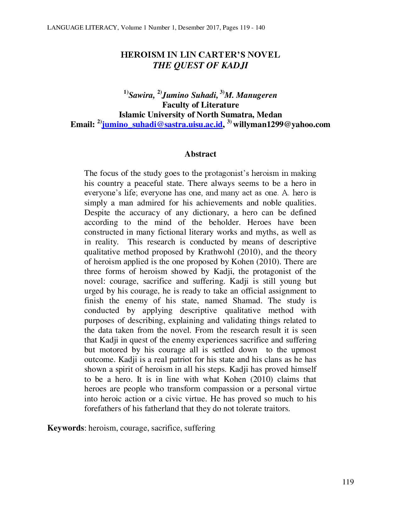 juris Heroism in Lin Carter s Novel The Quest of Kadji