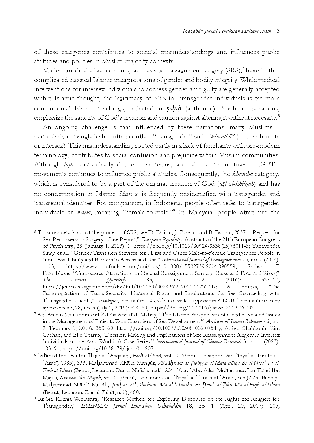 juris Islamic Legal Discourse and Gender Inclusivity The Dynamics of KhunthA Hijra and Transgender Identity in Bangladesh