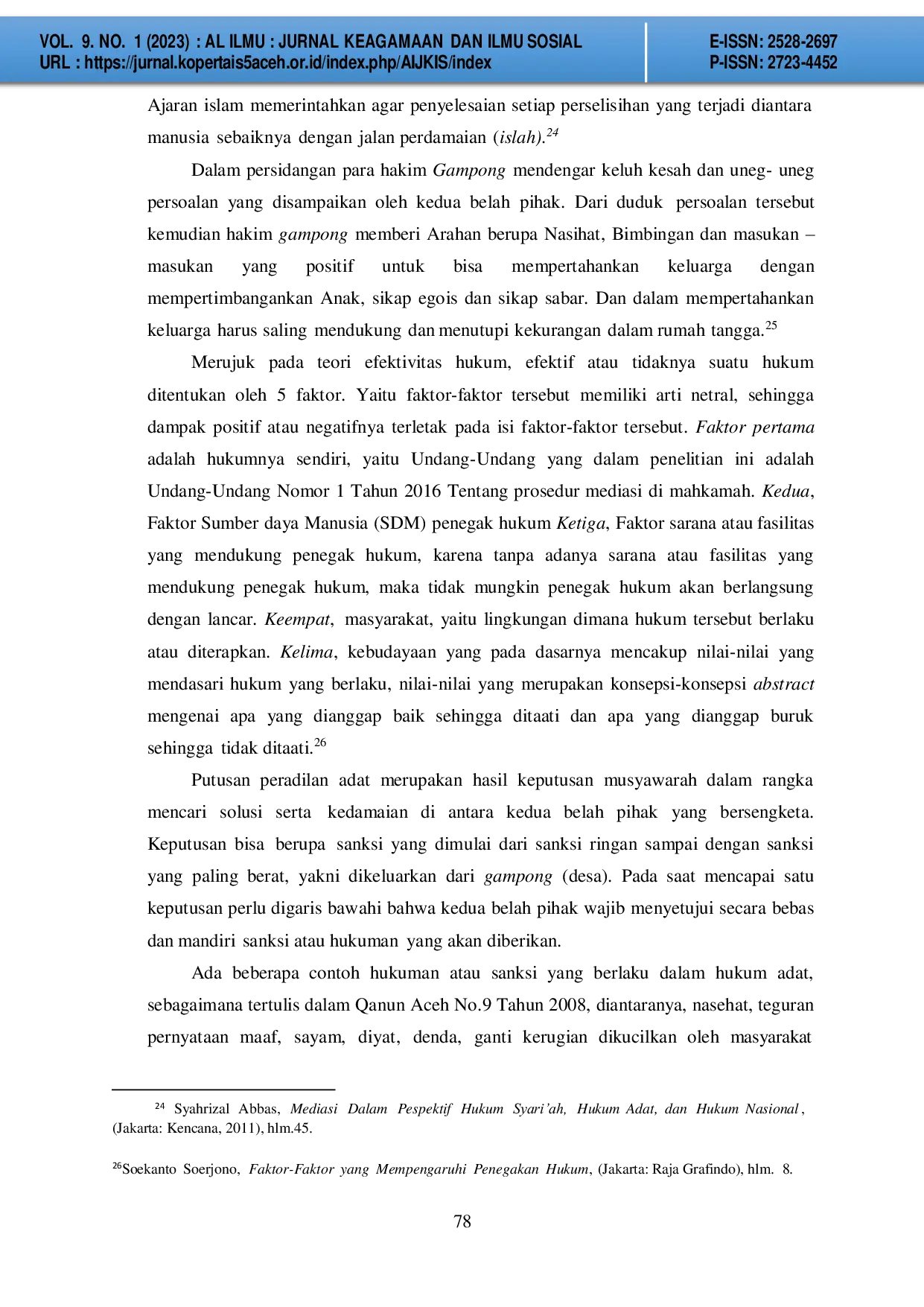 JURIS Penerapan Konsep Restorative Justice dalam Penyelesaian Perkara Tindak Pidana Ringan di Aceh