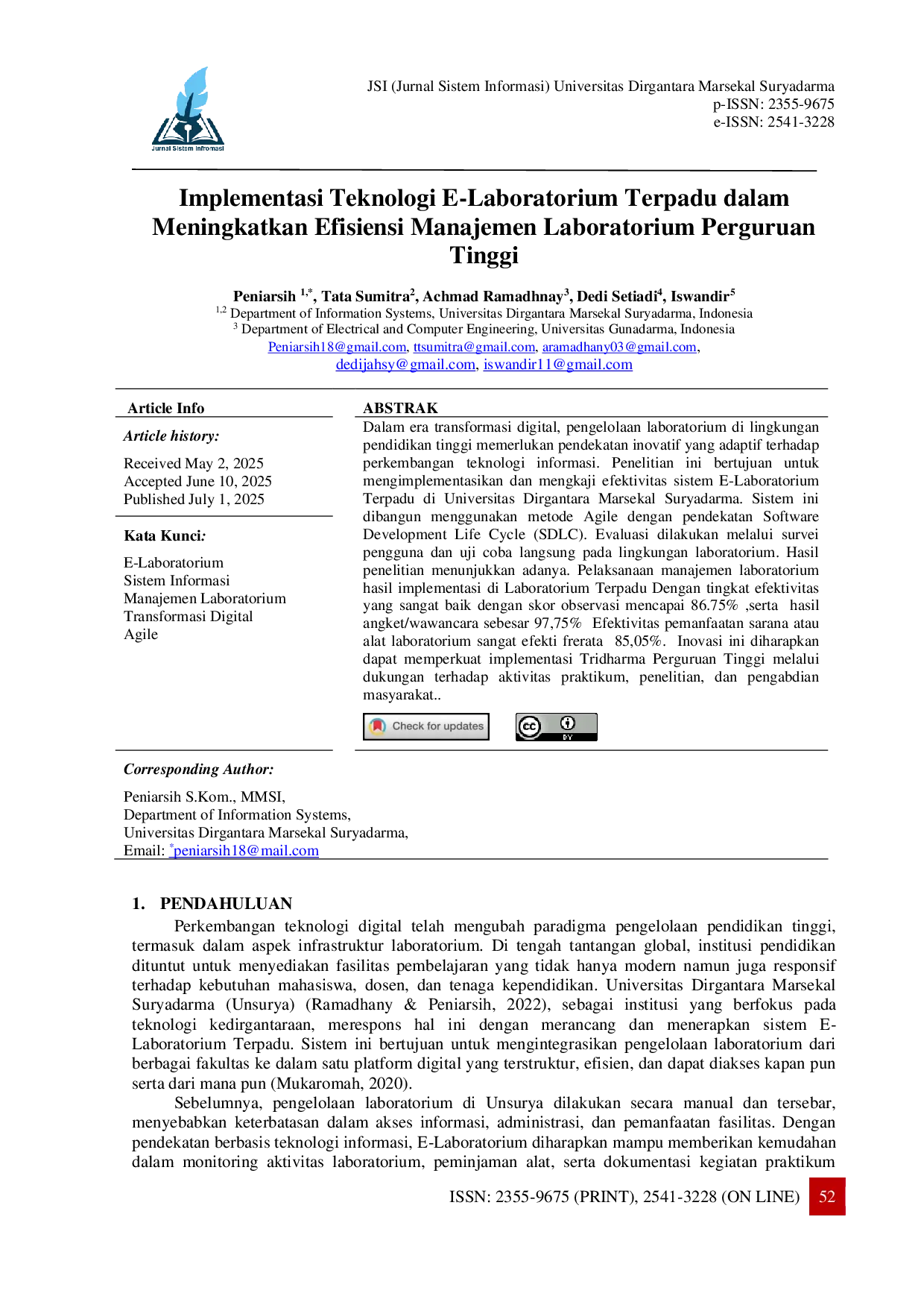 JURIS Implementasi Teknologi E Laboratorium Terpadu dalam Meningkatkan Efisiensi Manajemen Laboratorium Perguruan