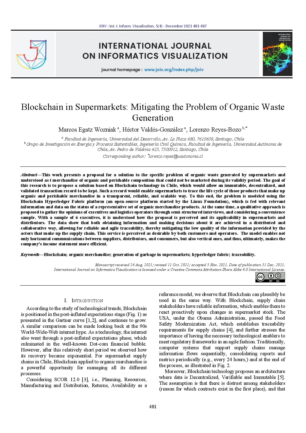 juris Blockchain in Supermarkets Mitigating the Problem of Organic Waste Generation