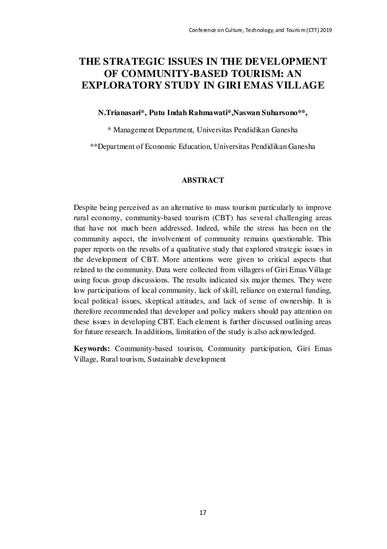 JURIS Full Abstract and Articles CTT 2019