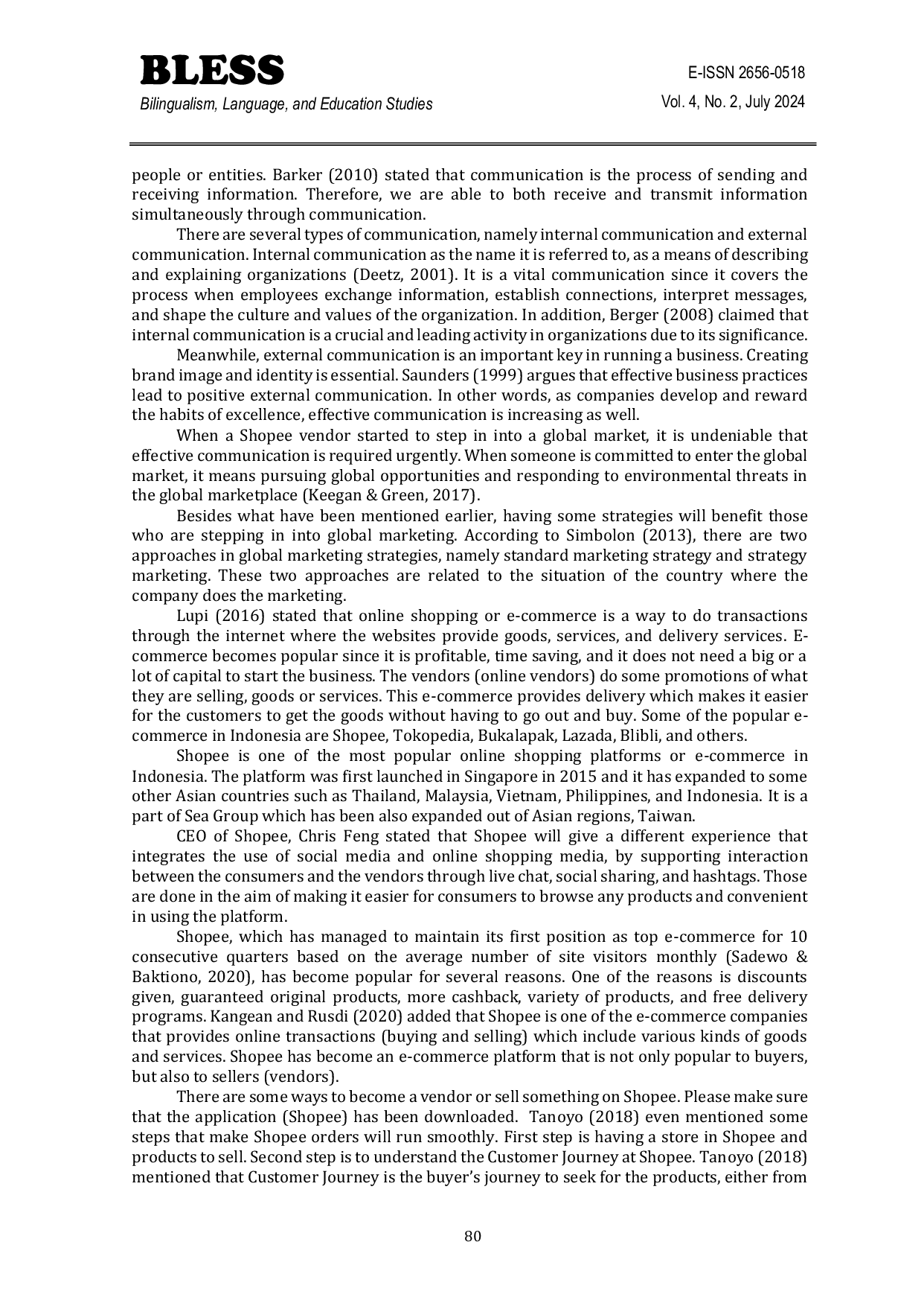 JURIS The Significance of English Communication Skills for Shopee Vendors