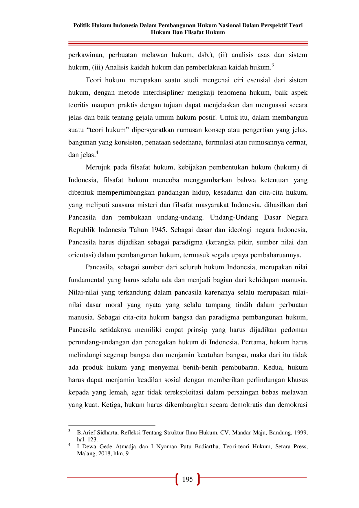 JURIS Politik Hukum Indonesia Dalam Pembangunan Hukum Nasional Dalam Perspektif Teori Hukum Dan Filsafat Hukum