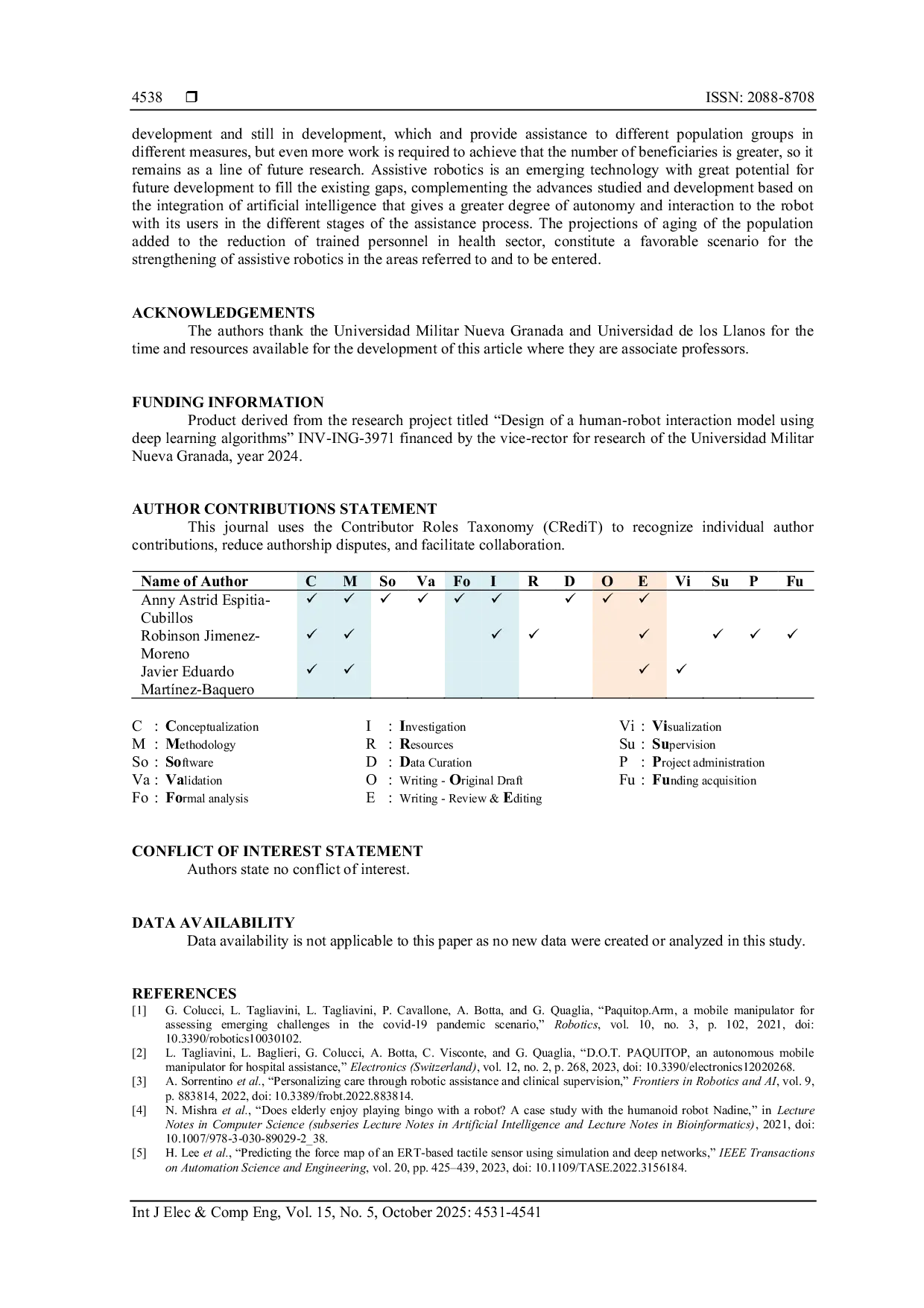 JURIS Prospective applications of assistive robotics for the benefit of population groups