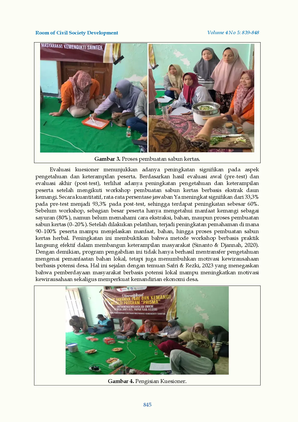 juris Paper Soap Herbal Kemangi Dan Serai Sebagai Solusi Inovatif Pemberdayaan Petani Sayur Desa Janti Papar Kediri