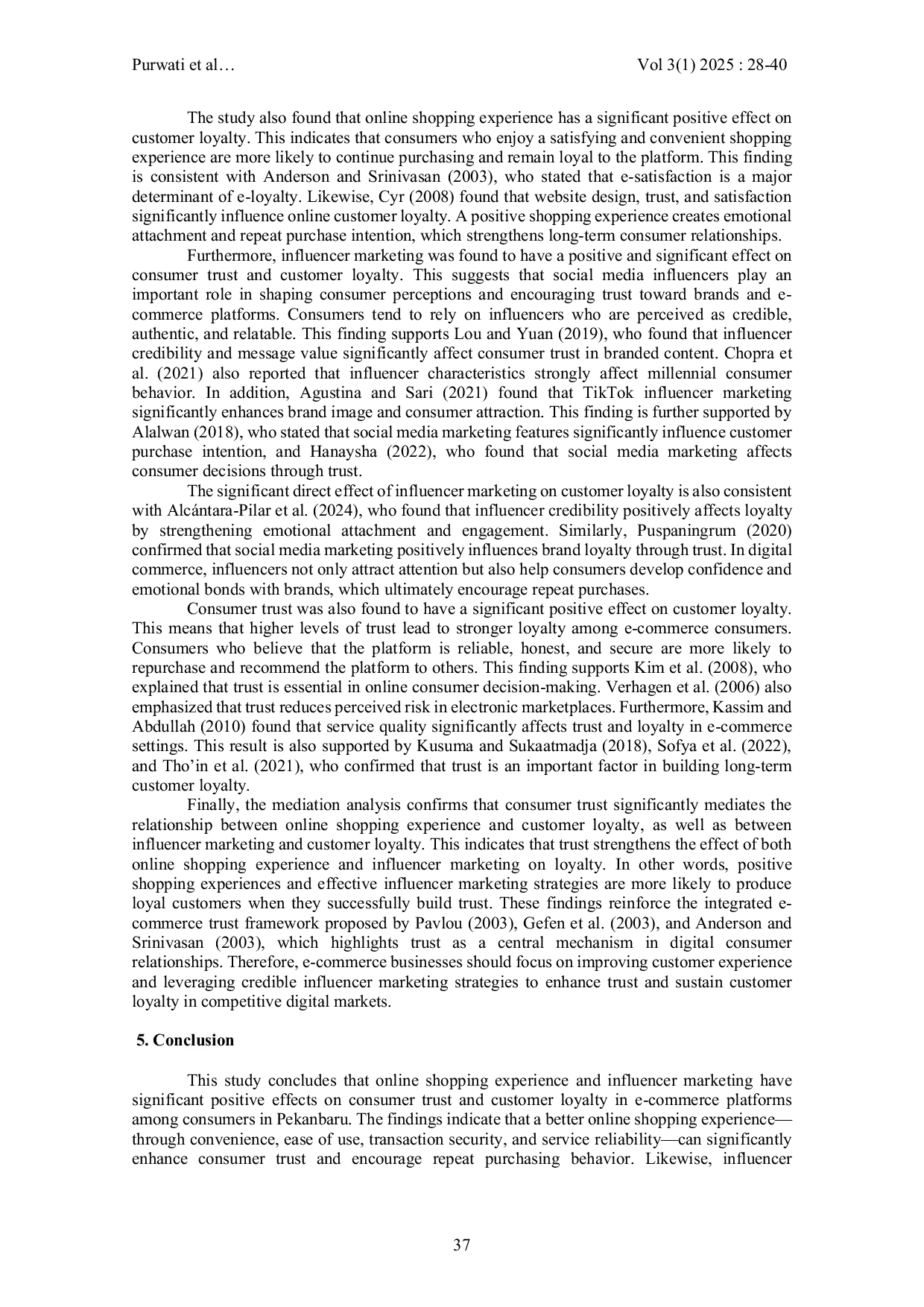 JURIS From Digital Shopping Experience To Social Influence Examining The Roles Of Online Shopping Experience And Influencer Marketing In Shaping Consumer Trust And Loyalty In E Commerce