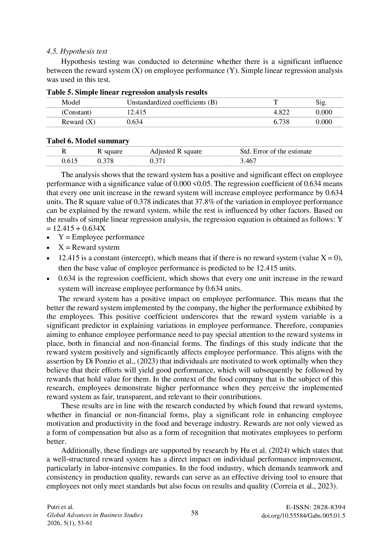 JURIS Reward systems and employee performance examining the impact in organizational settings