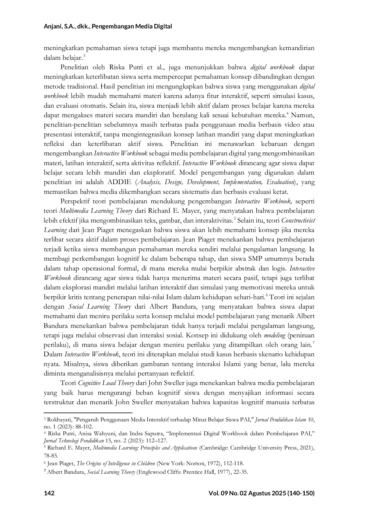 JURIS Pengembangan Media Digital Interactive Workbook pada Pembelajaran Etika Pergaulan dan Komunikasi Islami