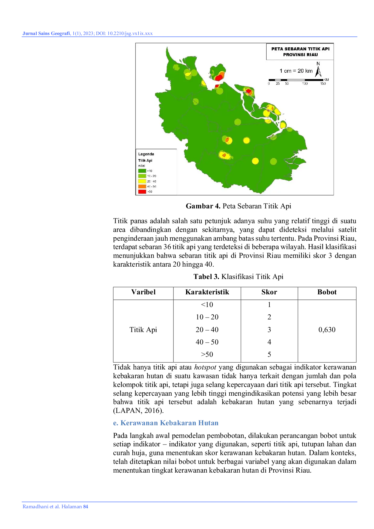 JURIS Identifikasi Kerawanan Kebakaran Hutan di Provinsi Riau