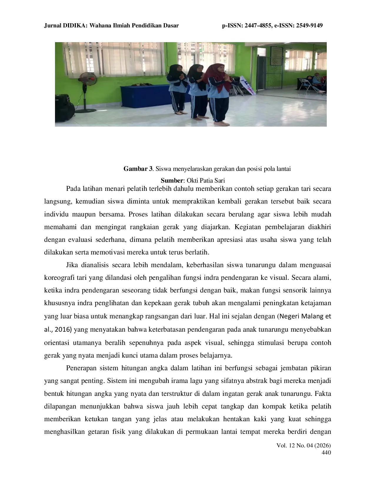 JURIS Menari Dalam Sunyi Eksplorasi Pembelajaran Tari Wonderland Bagi Siswa Tunarungu