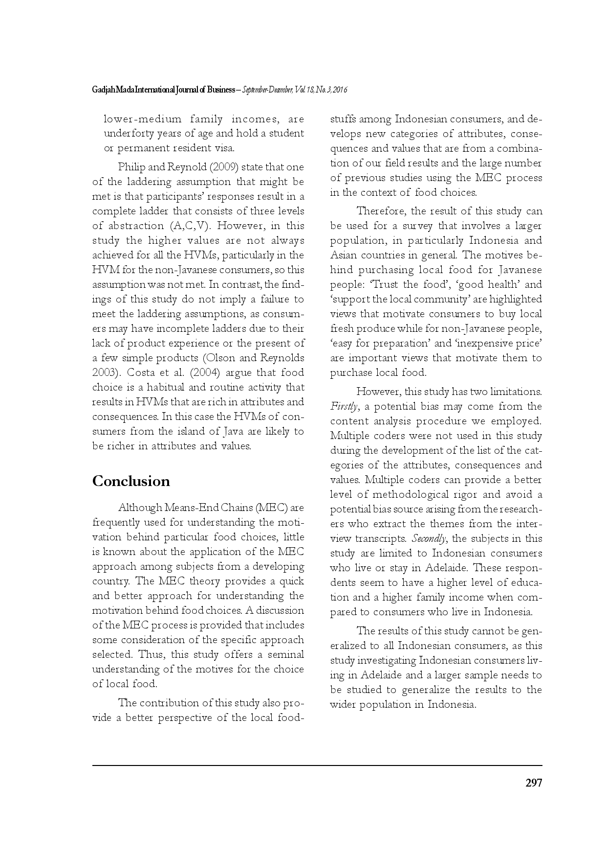 juris Using means end chain analysis to reveal consumers motivation for buying local foods An exploratory study