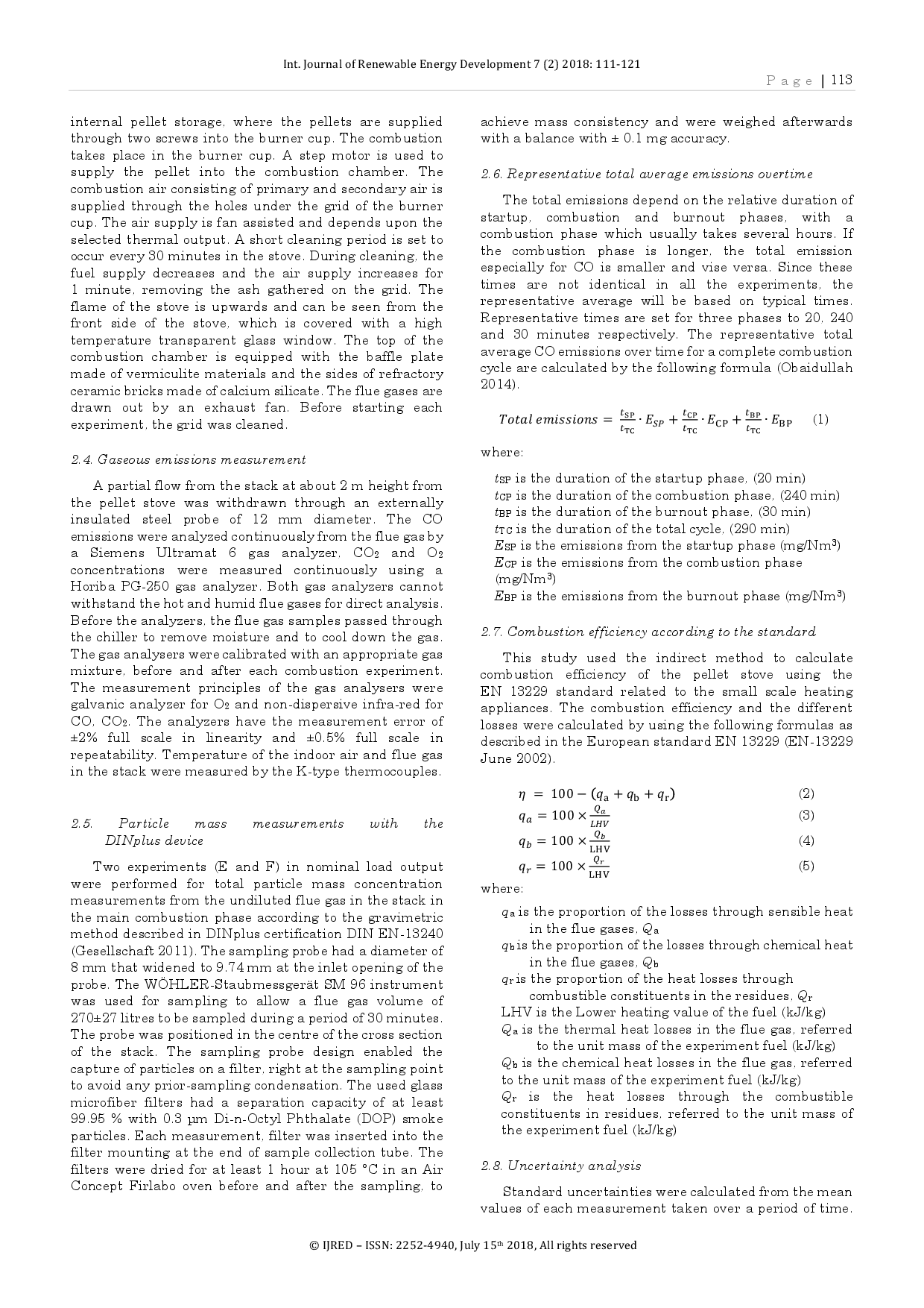 juris Investigation on Gaseous and Particle Mass Emissions from Automatically Fired Small Scale Heating System under Laboratory Conditions