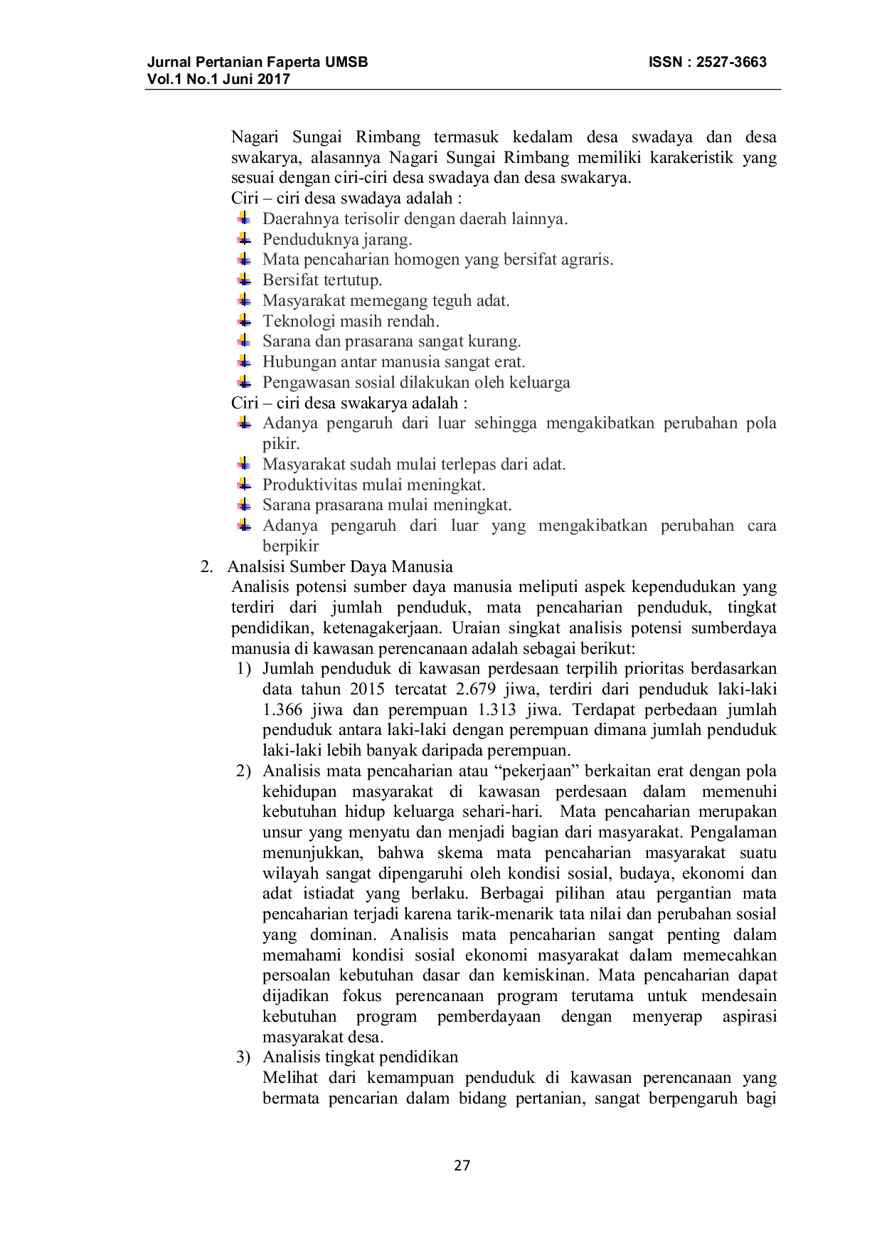 JURIS Pengembangan Kawasan Pedesaan Berkelanjutan Berbasis Pertanian Lahan Basah