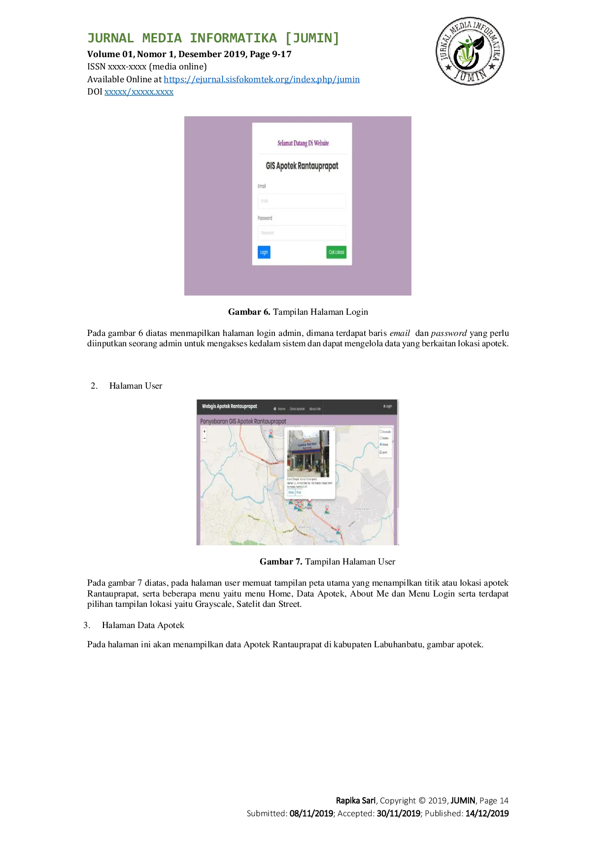 JURIS Implementasi Webgis Untuk Penyebaran Apotek Dikota Rantau Prapat