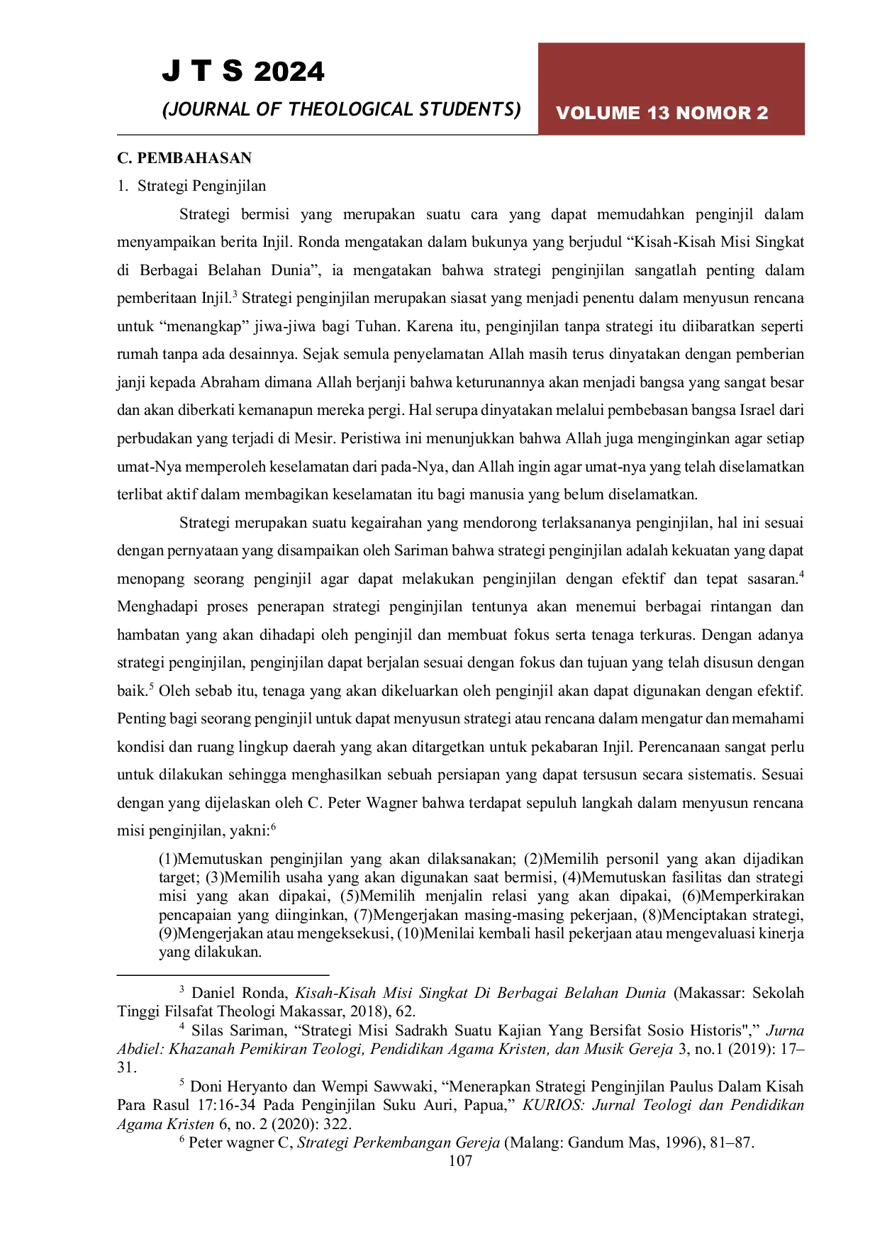 JURIS Strategi Penginjilan dalam Perintisan Gereja