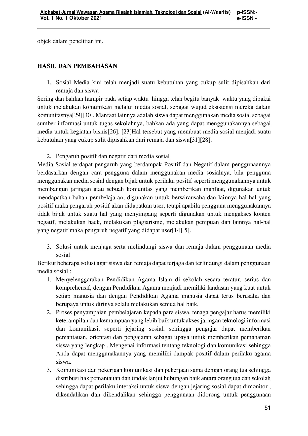 JURIS Pengaruh Media Sosial Terhadap Perilaku Keagamaan Siswa Melalui Pendidikan Agama Islam