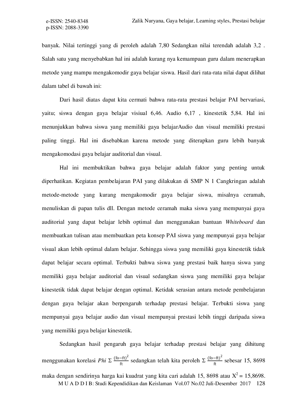 JURIS Learning Style Sebagai Upaya Peningkatan Prestasi Belajar