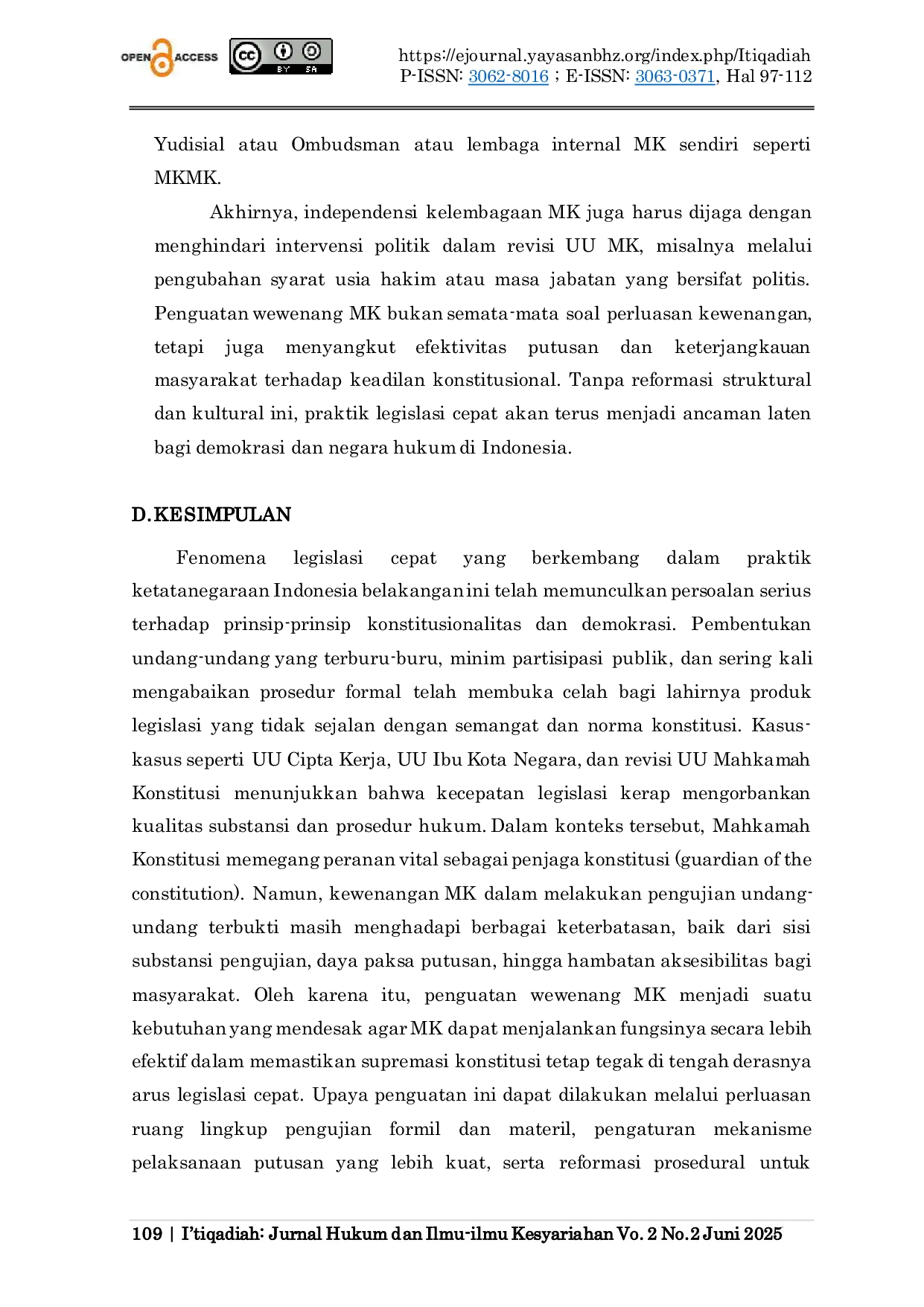 JURIS Supremasi Konstitusi di Tengah Legislasi Cepat Urgensi Penguatan Wewenang Mahkamah Konstitusi