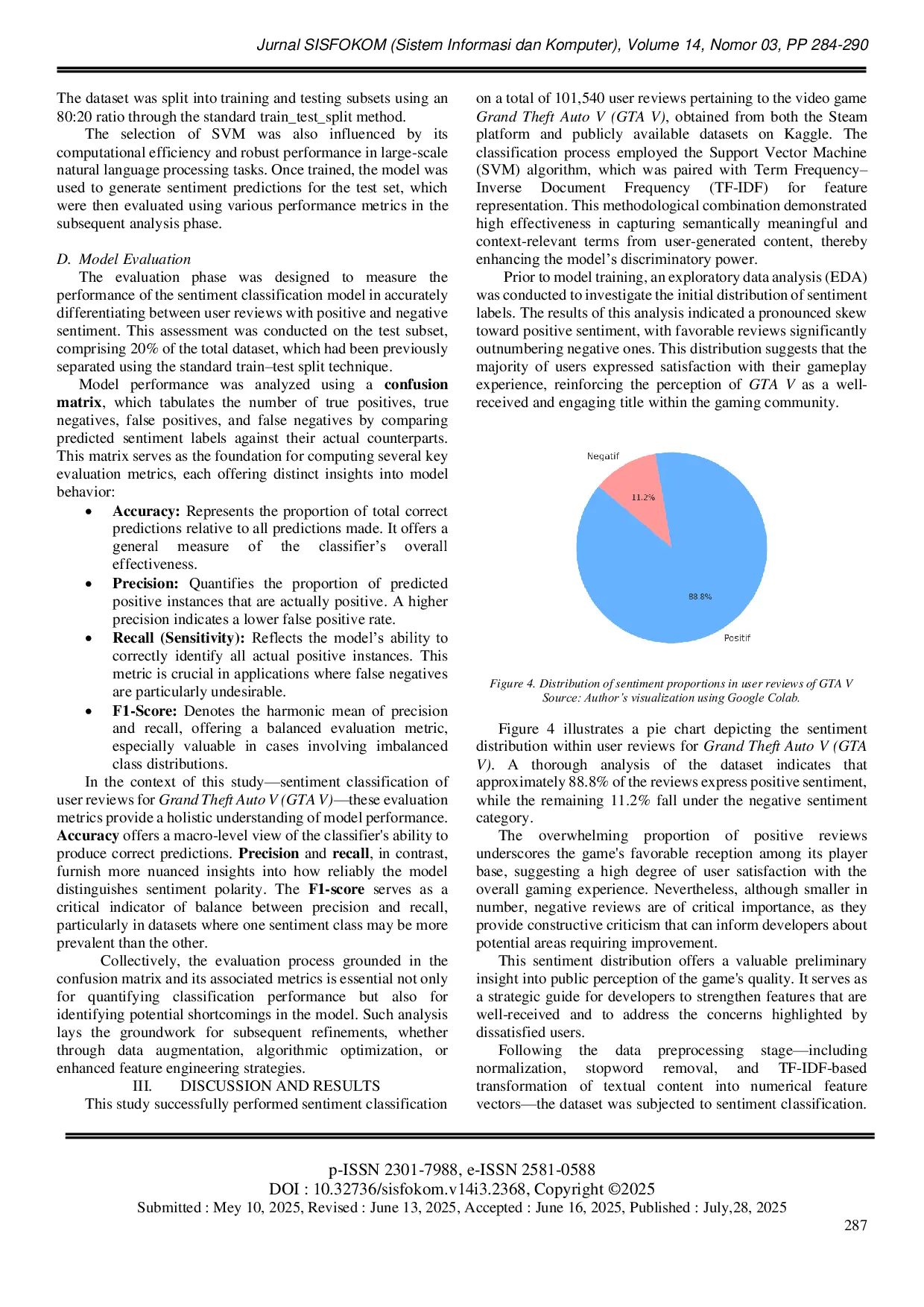 JURIS Sentiment Analysis of User Reviews on the Game GTA V Using Support Vector Machine