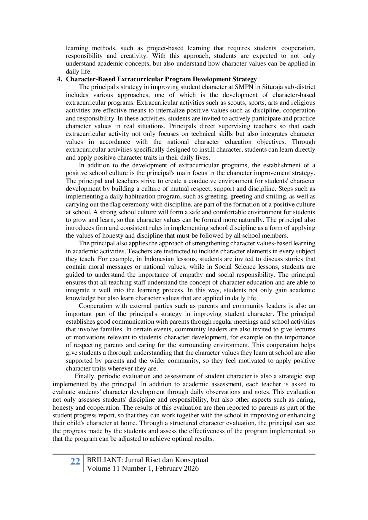 JURIS Strategi Kepala Sekolah Dalam Meningkatkan Karakter Siswa Di Sekolah Menengah Pertama Kecamatan Situraja