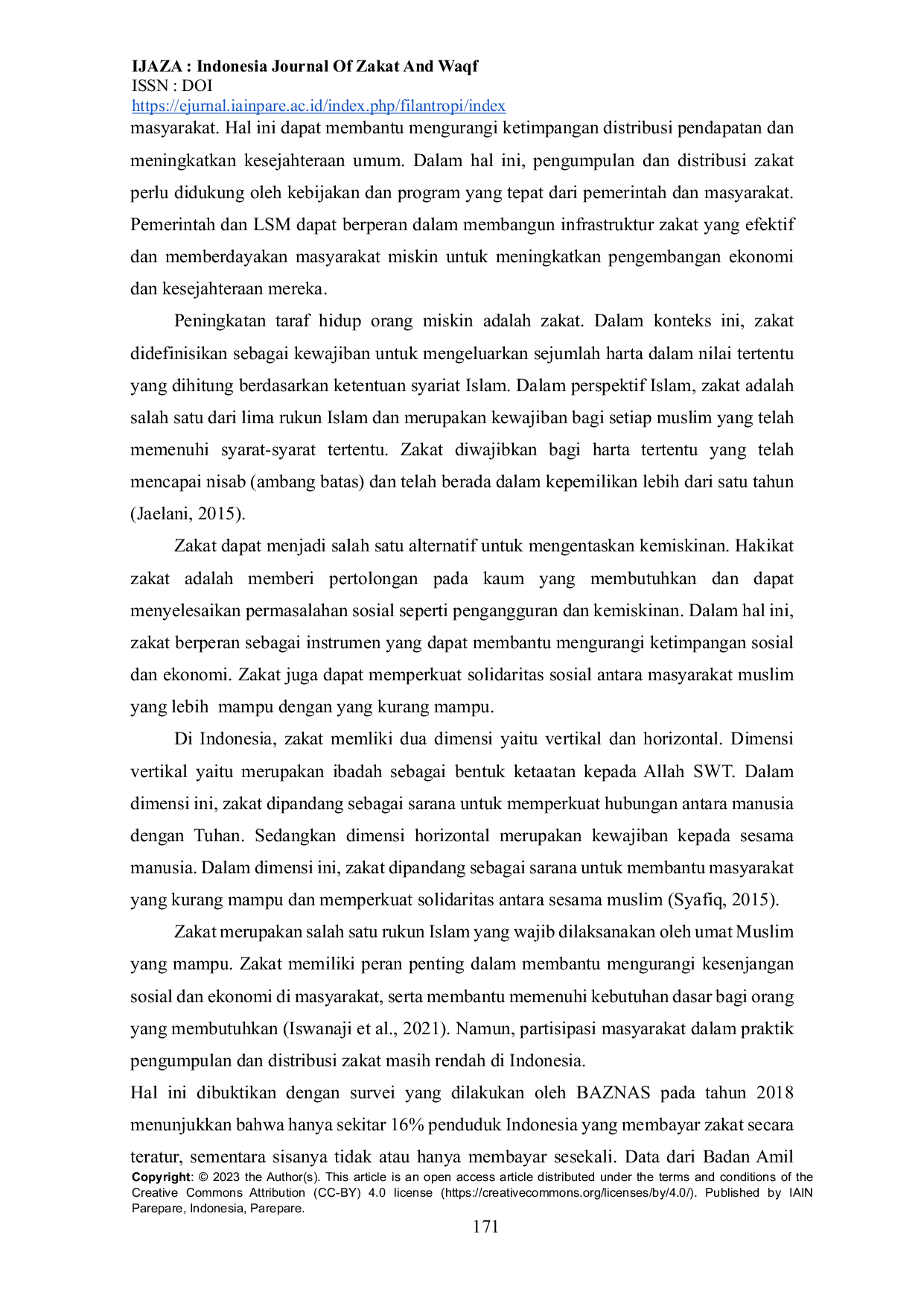 JURIS Analisis Faktor Faktor yang Mempengaruhi Partisipasi Masyarakat dalam Praktik Pengumpulan dan Distribusi Zakat