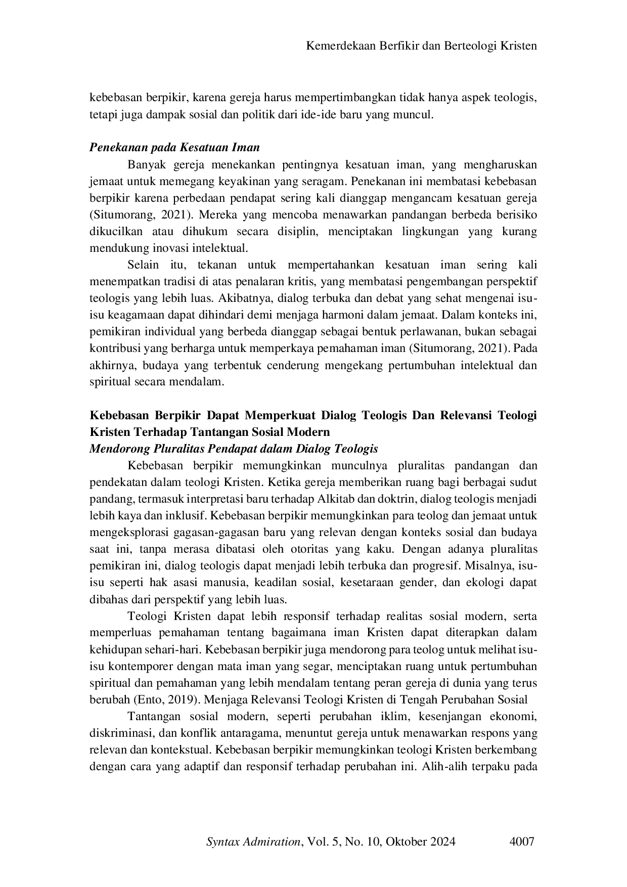 JURIS Kemerdekaan Berfikir dan Berteologi Kristen