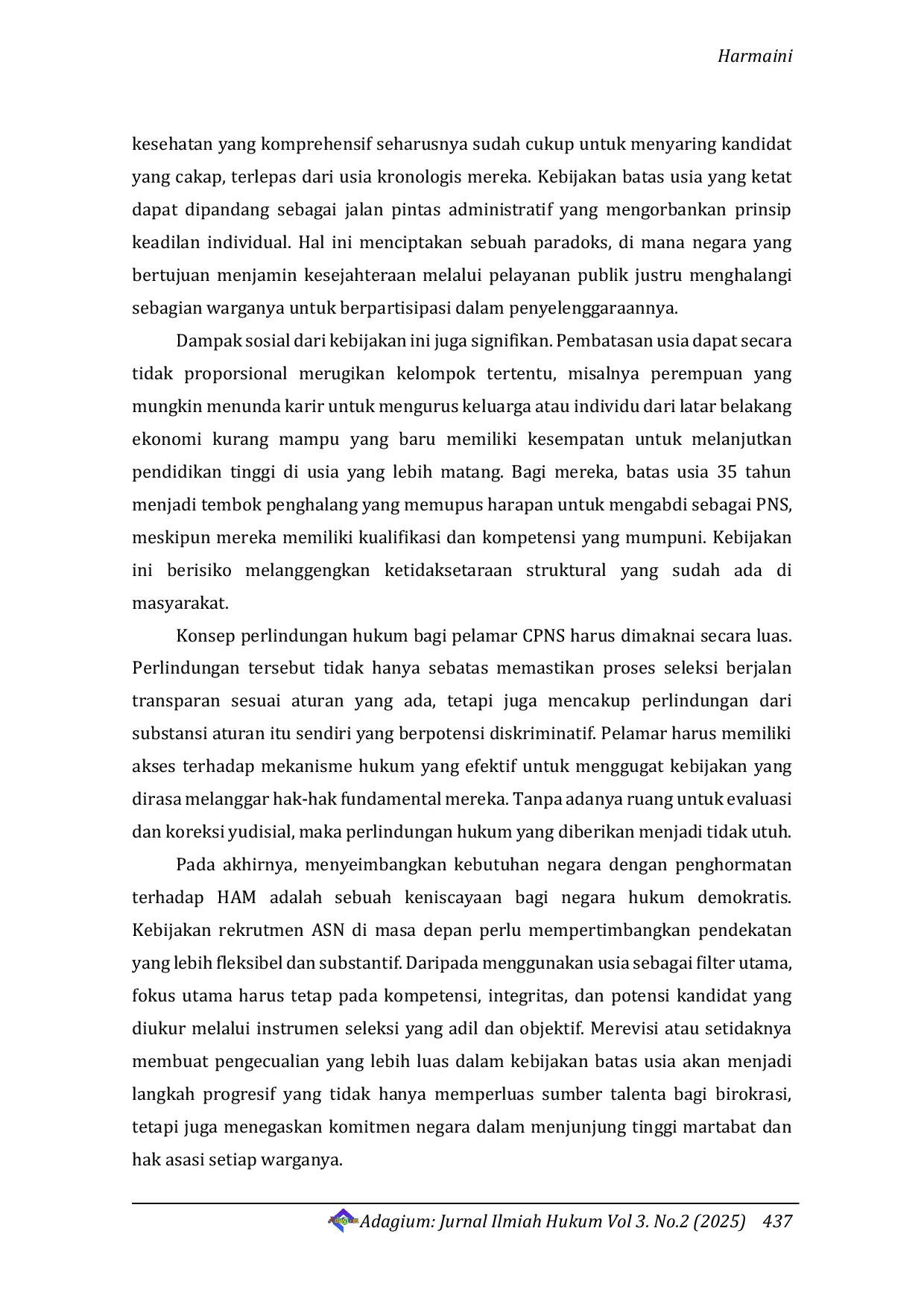 JURIS Legal Protection for Civil Servant Applicants Regarding Age Limits in Employment Law