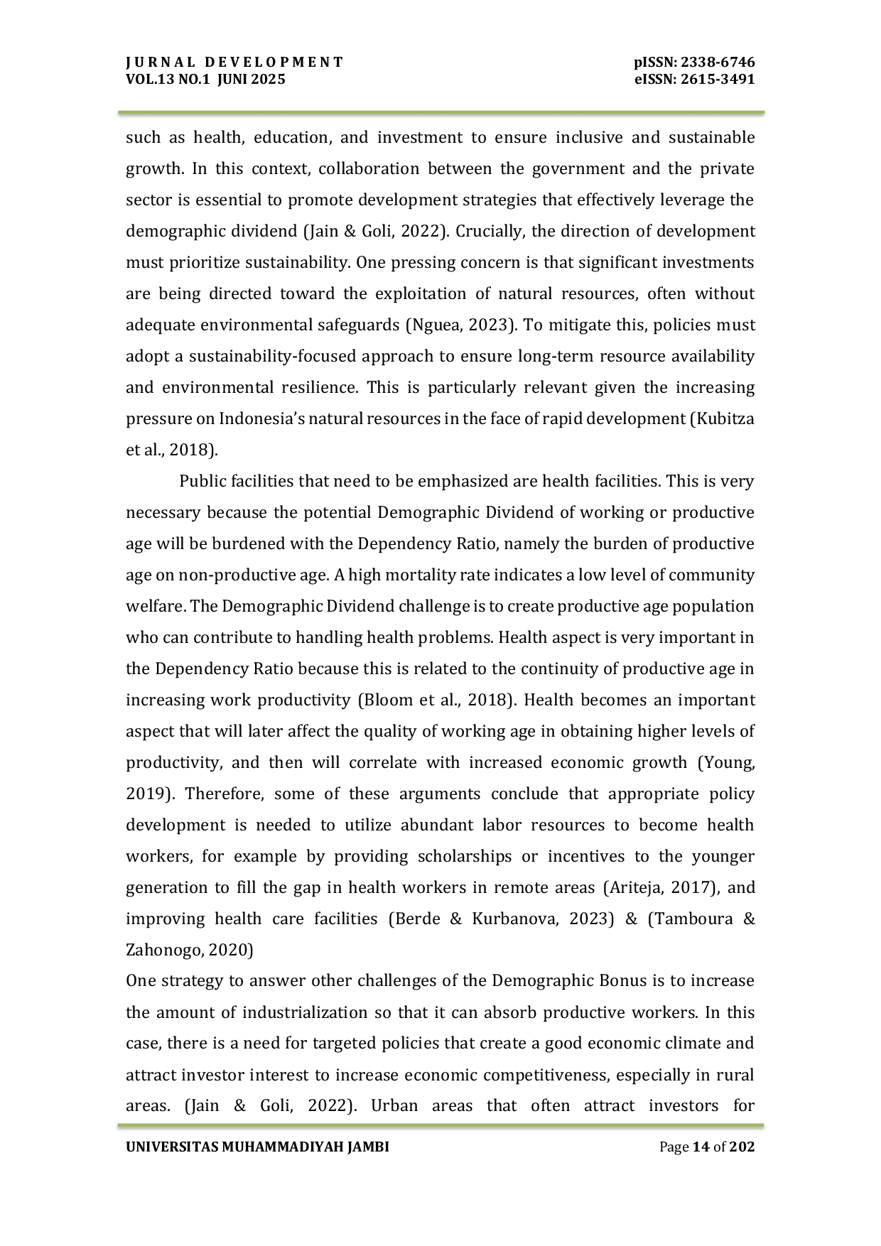 JURIS BIBLIOMETRIC ANALYSIS STUDY OF DEMOGRAPHIC DIVIDEND ON INDONESIA ECONOMICS GROWTH A THREAT OR AN OPPORTUNITY