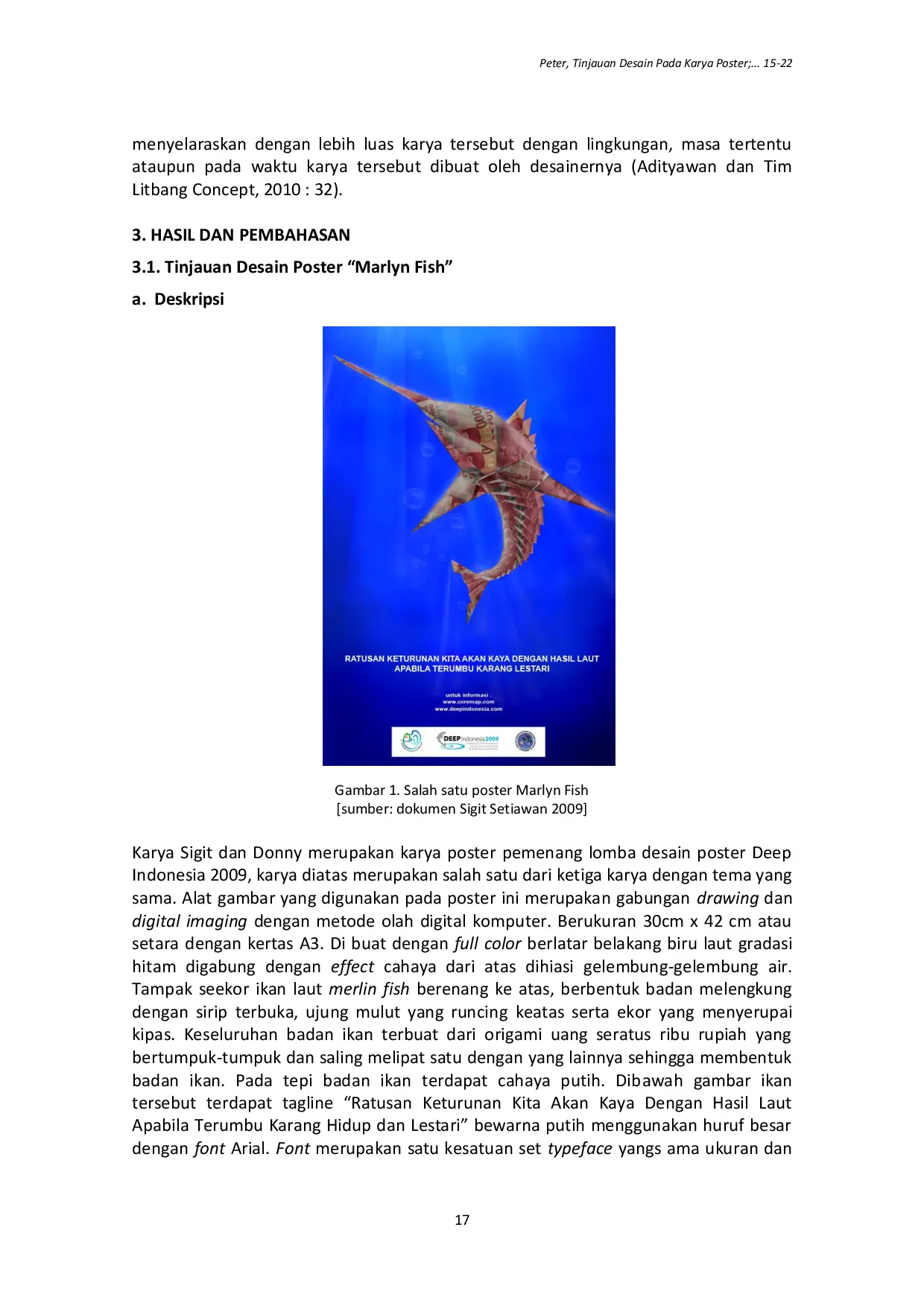 JURIS Tinjauan Desain pada Karya Poster Studi Kasus Seri Poster Marlyn Fish 2009