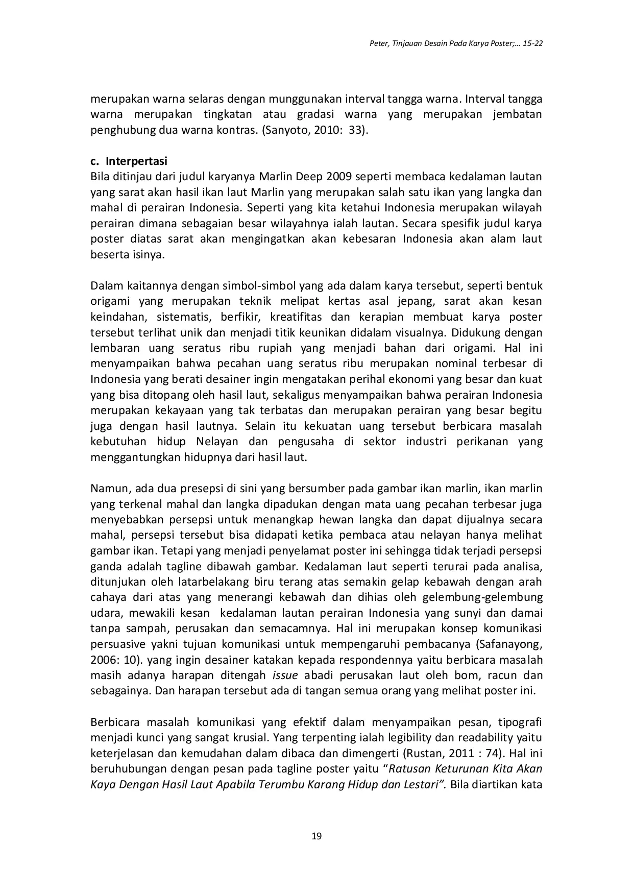 JURIS Tinjauan Desain pada Karya Poster Studi Kasus Seri Poster Marlyn Fish 2009