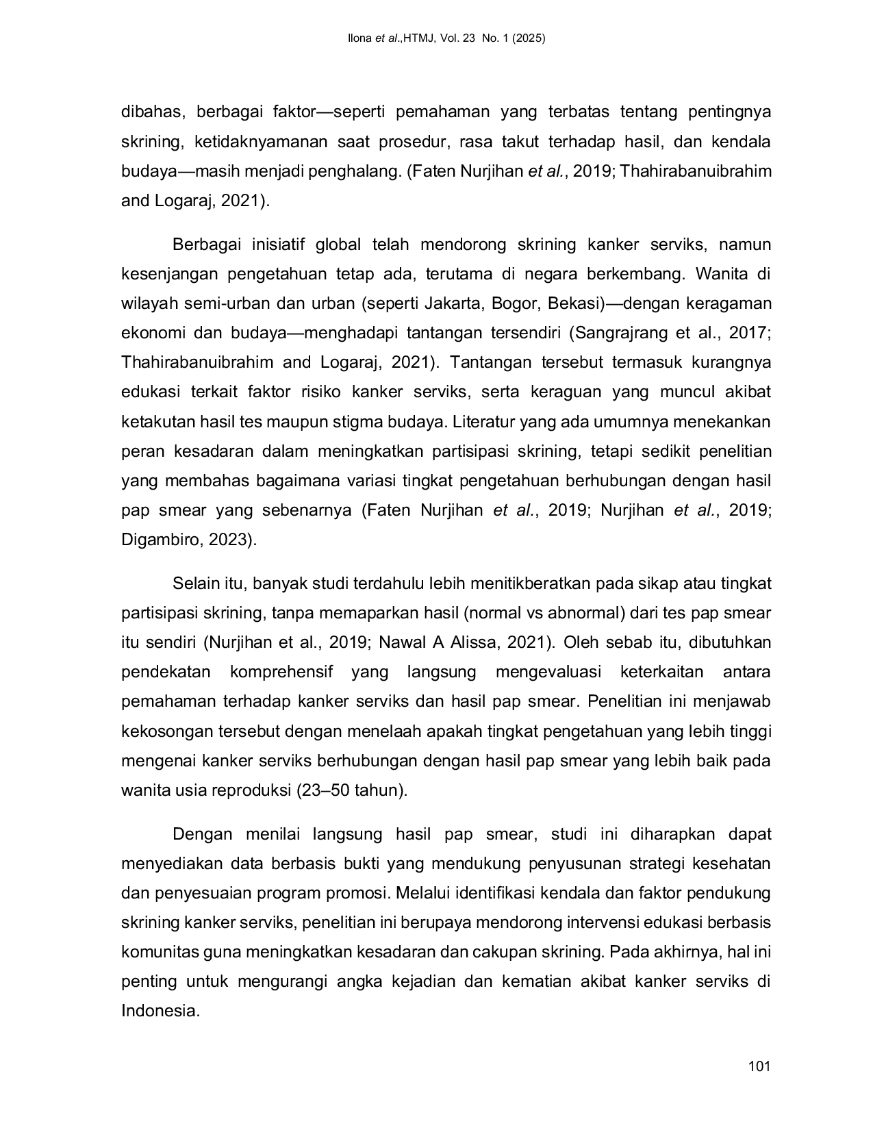 JURIS Hubungan antara Tingkat Pengetahuan tentang Kanker Serviks dan Hasil Pap Smear pada Wanita Dewasa