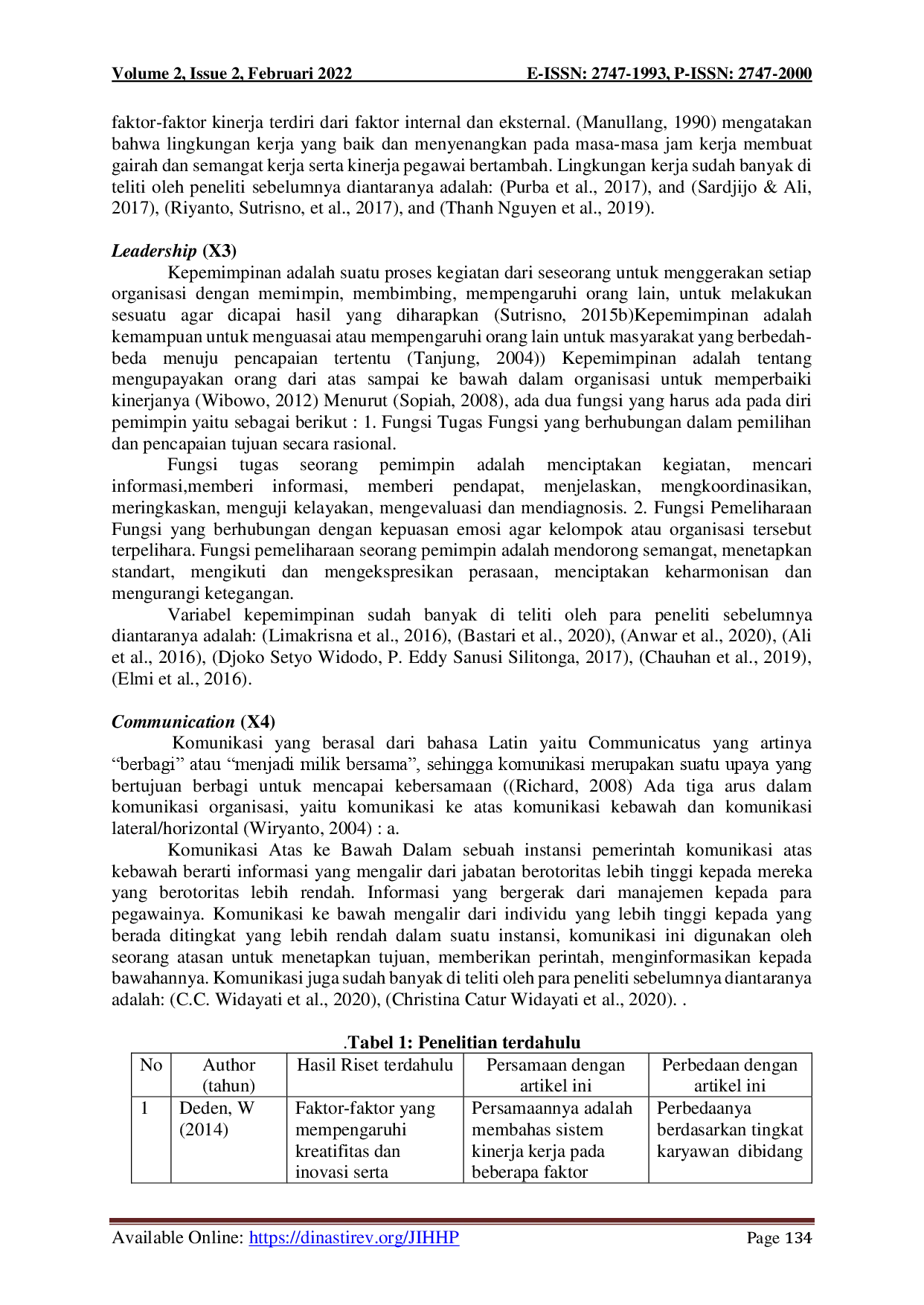 juris Faktor Faktor Yang Mempengaruhi Kinerja Disiplin Kerja Lingkungan Kerja Leadership Communication