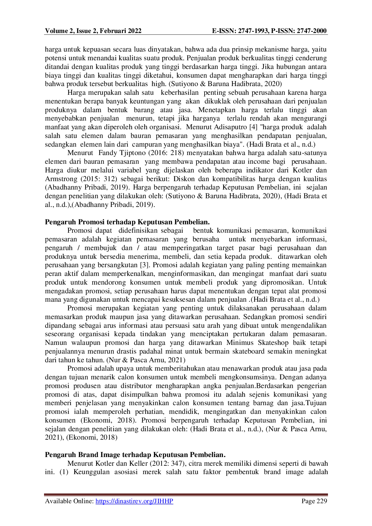 juris Pengaruh Harga Promosi Dan Brand Image Terhadap Keputusan Pembelian Literature Review Strategi Marketing Manajemen