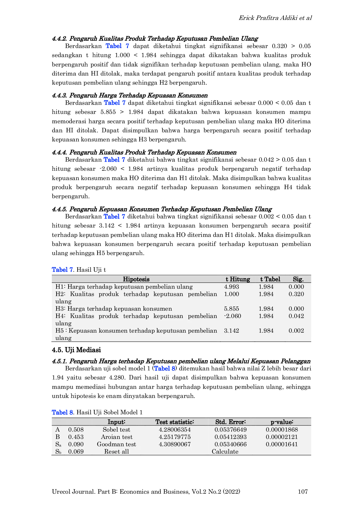 JURIS The Influence of Price and Product Quality on Repurchase Decision with Consumer Satisfaction as a Mediation Variable
