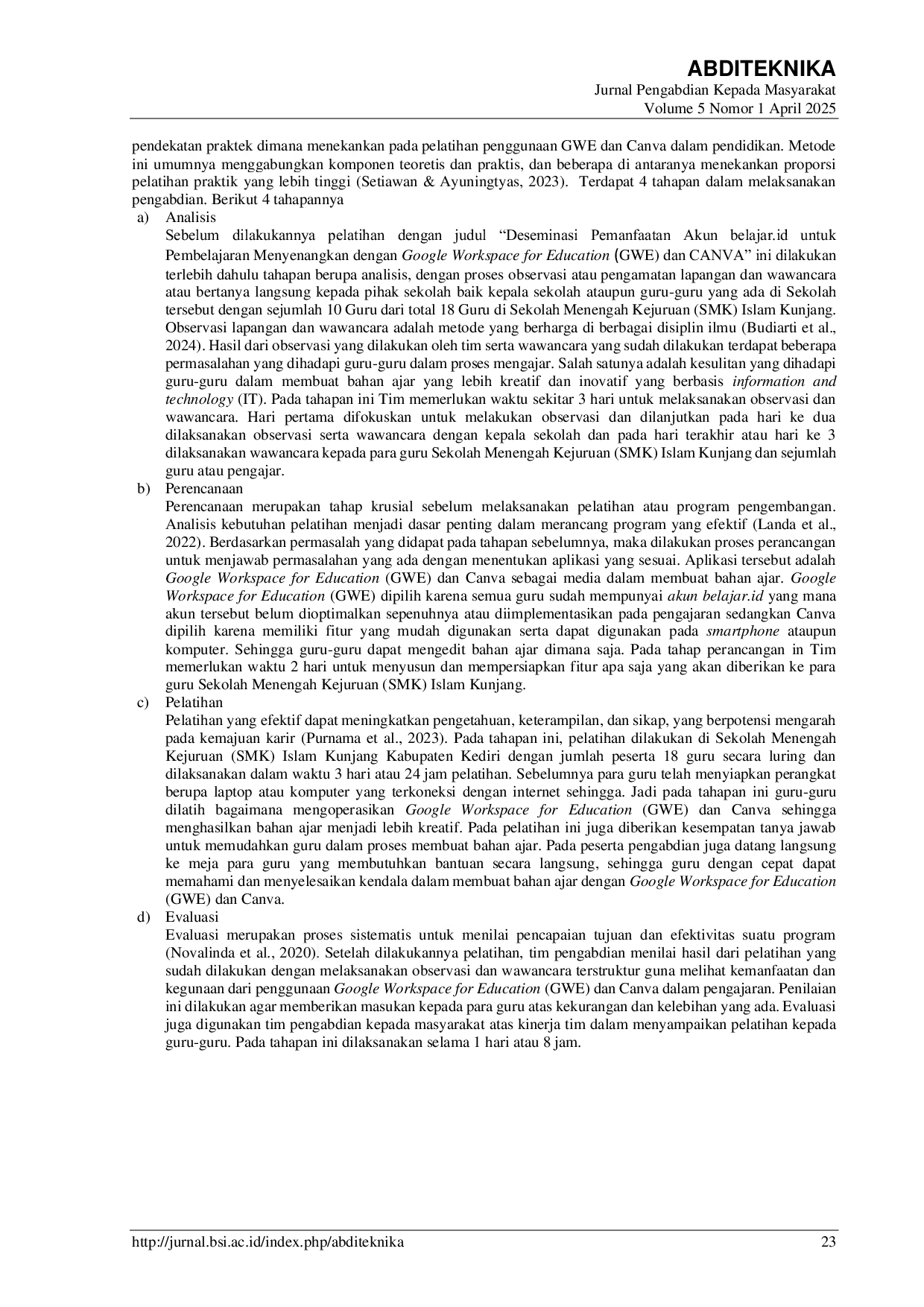 JURIS Diseminasi Pemanfaatan Akun Belajar Id Untuk Pembelajaran Menyenangkan dengan Google Workspace for Education dan Canva