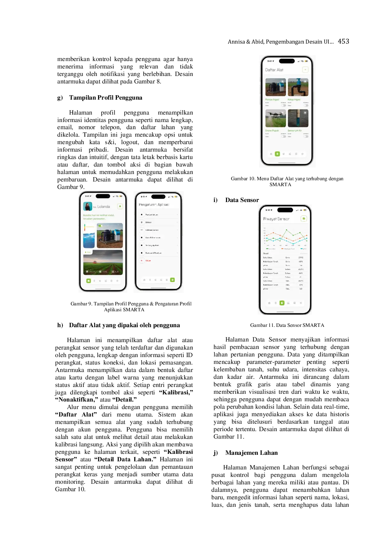 JURIS Pengembangan Desain UI Aplikasi Mobile dengan Teknologi Lora Untuk Monitoring Kesiapan Lahan Pertanian