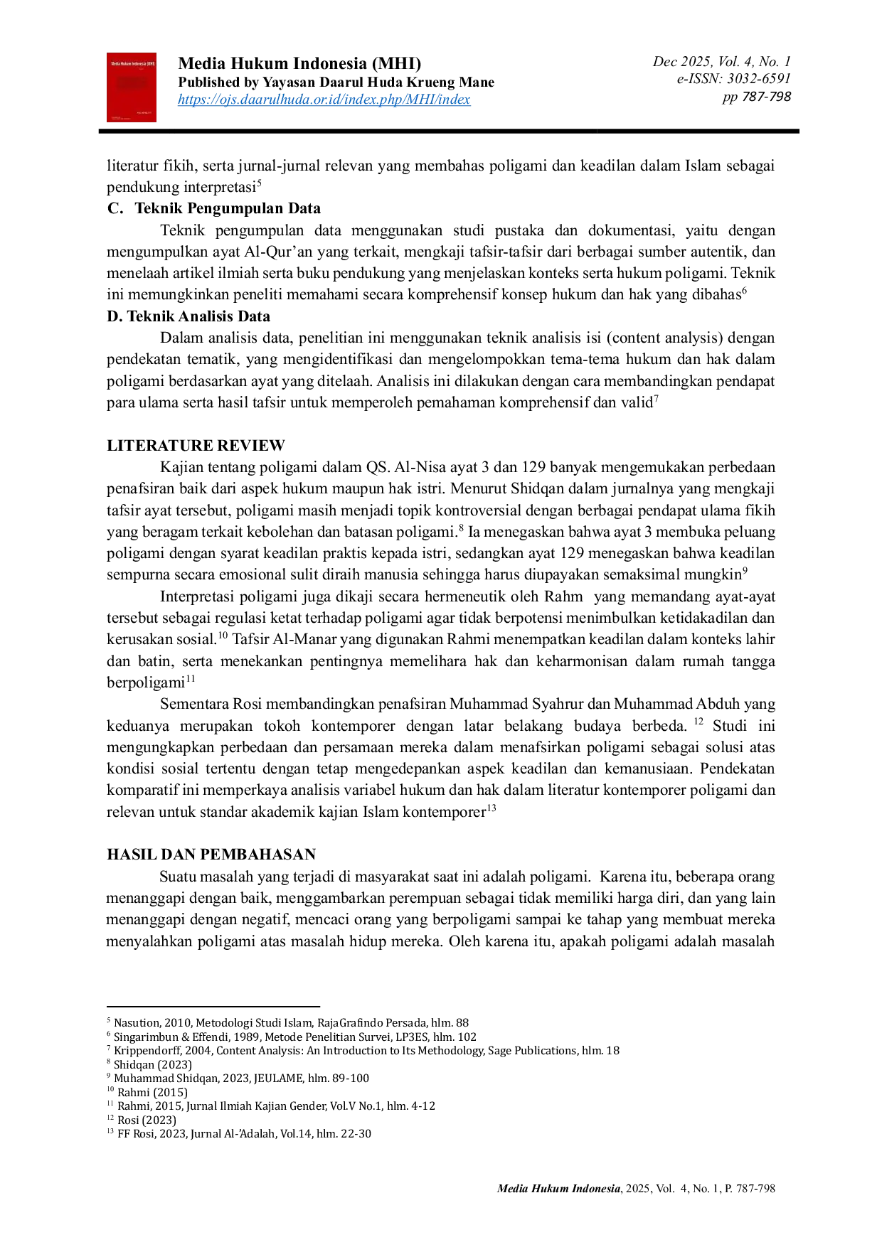 JURIS Menguji Batas Keadilan Analisis Poligami dalam Perspektif Q S An Nisa Ayat 3 Dan 129