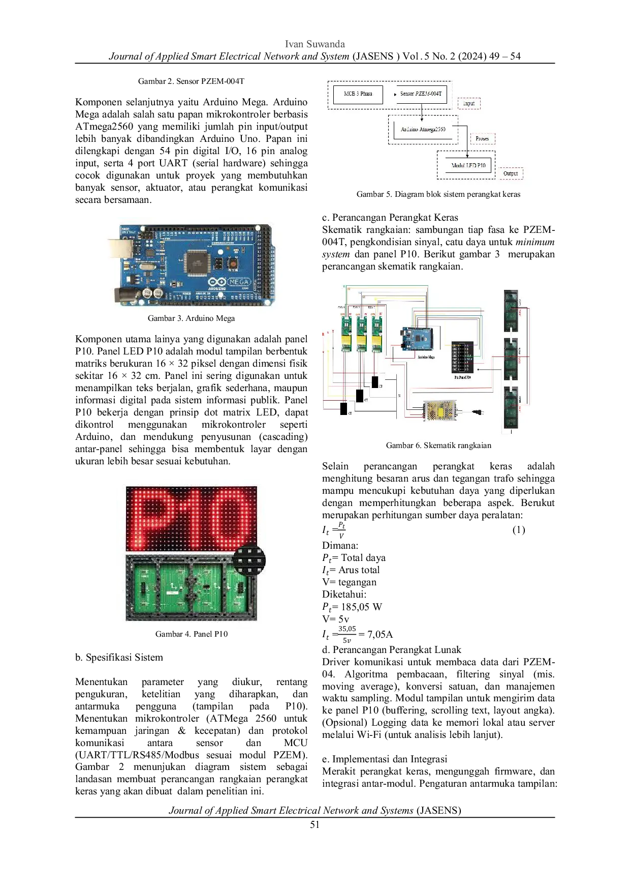JURIS Sistem Monitoring Listrik Tiga Phasa Berbasis Panel LED P10