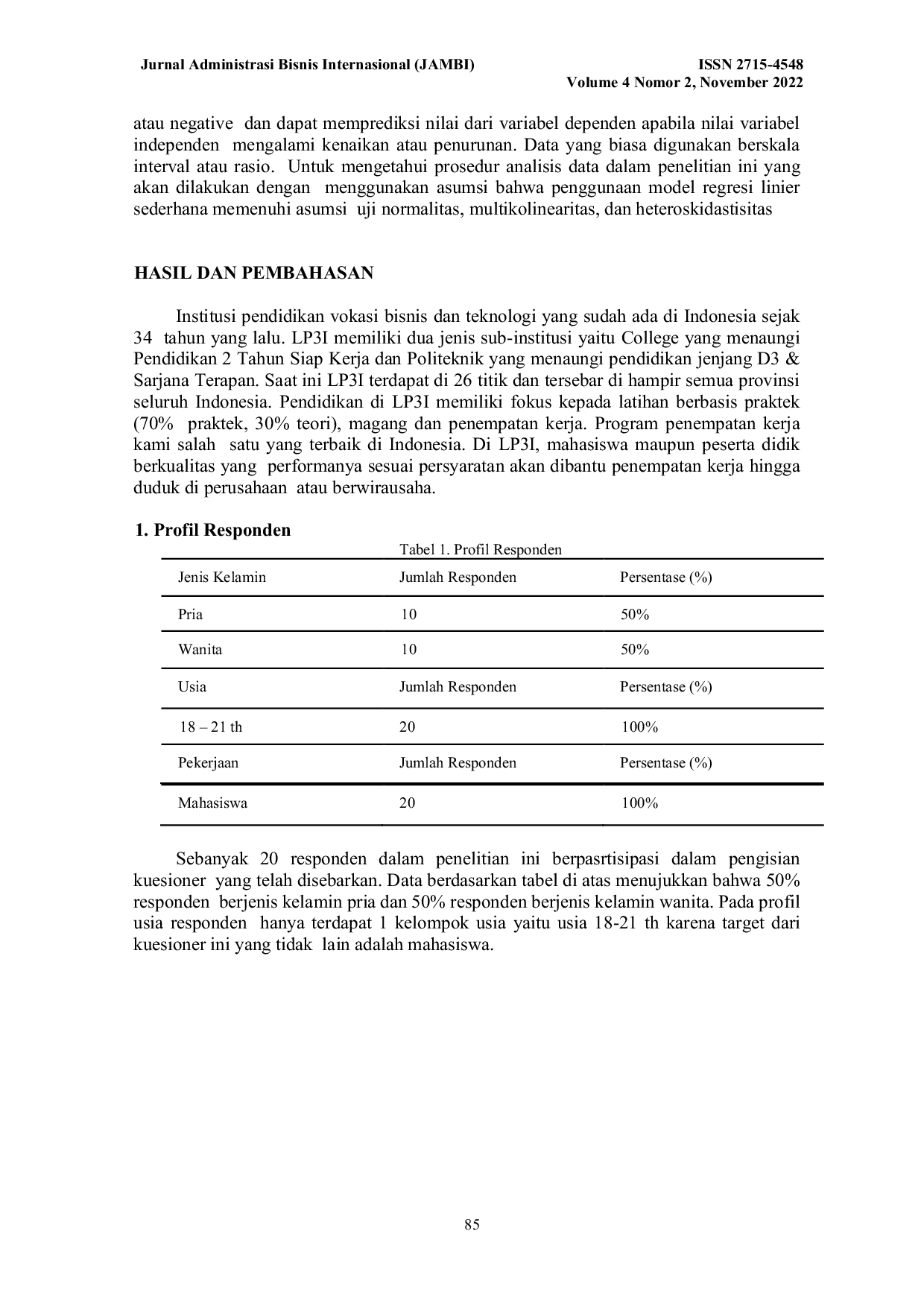 JURIS Pengaruh Citra Merek Terhadap Loyalitas Pelanggan Pada Politeknik LP3I Jakarta