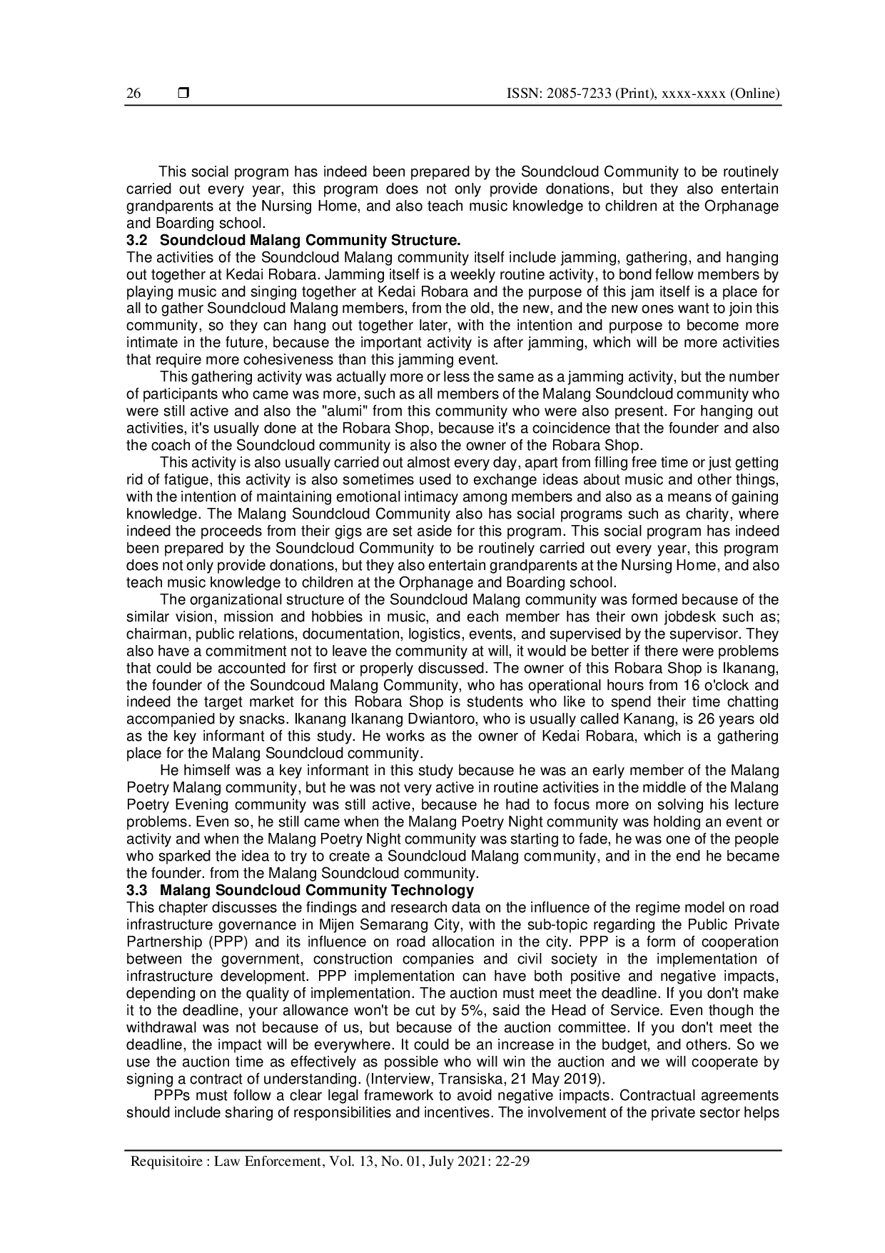 JURIS Malang Soundloud Community in Strengthening the Organization