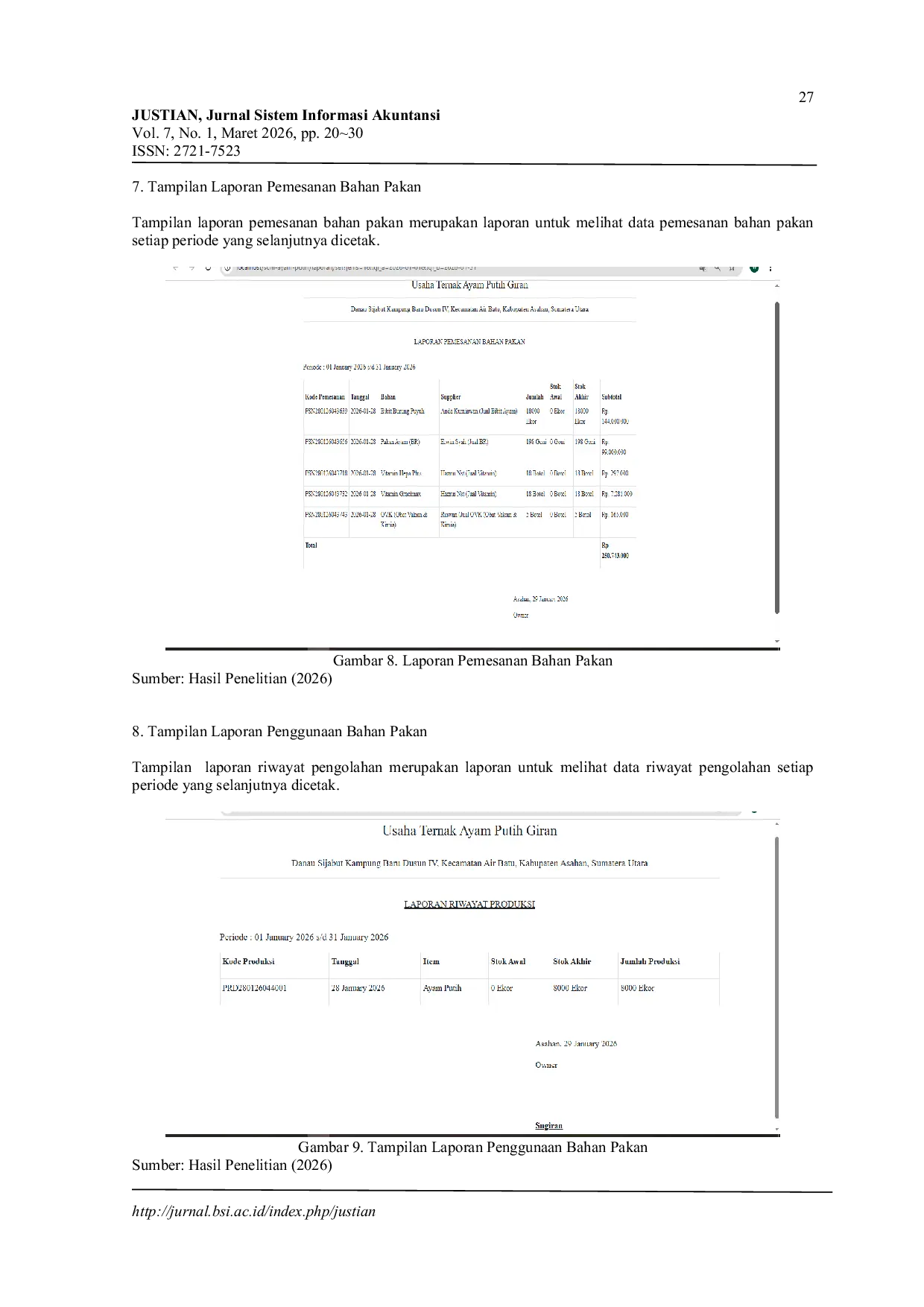 JURIS Sistem Supply Chain Management Berbasis Web untuk Pengelolaan Bahan Pakan dalam Mendukung Produksi Ayam Putih