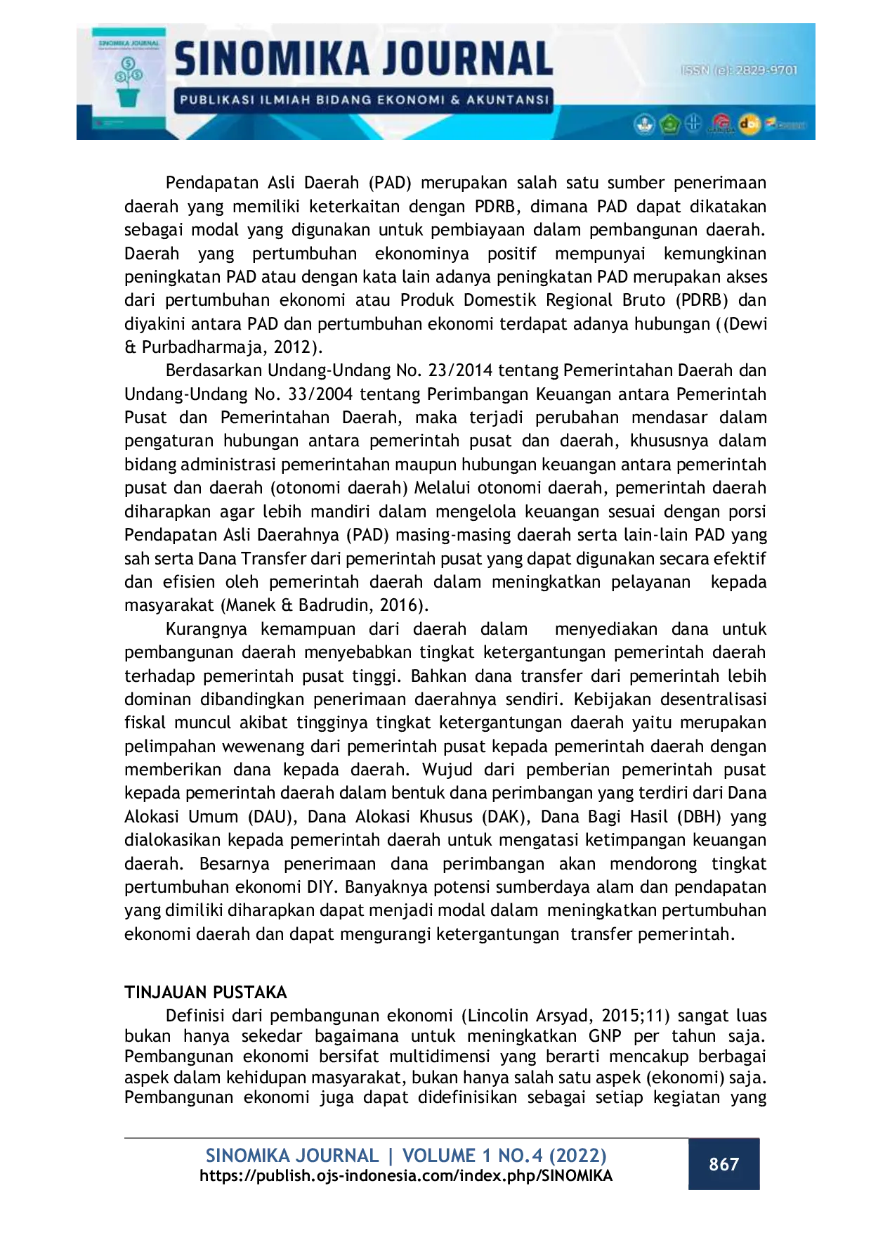 JURIS Determinan Produk Domestik Regional Bruto Antar Kabupaten Kota Di Daerah Istimewa Yogyakarta Tahun 2011 2020